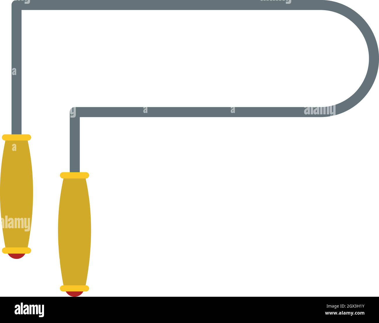Jump rope icon, flat style Stock Vector