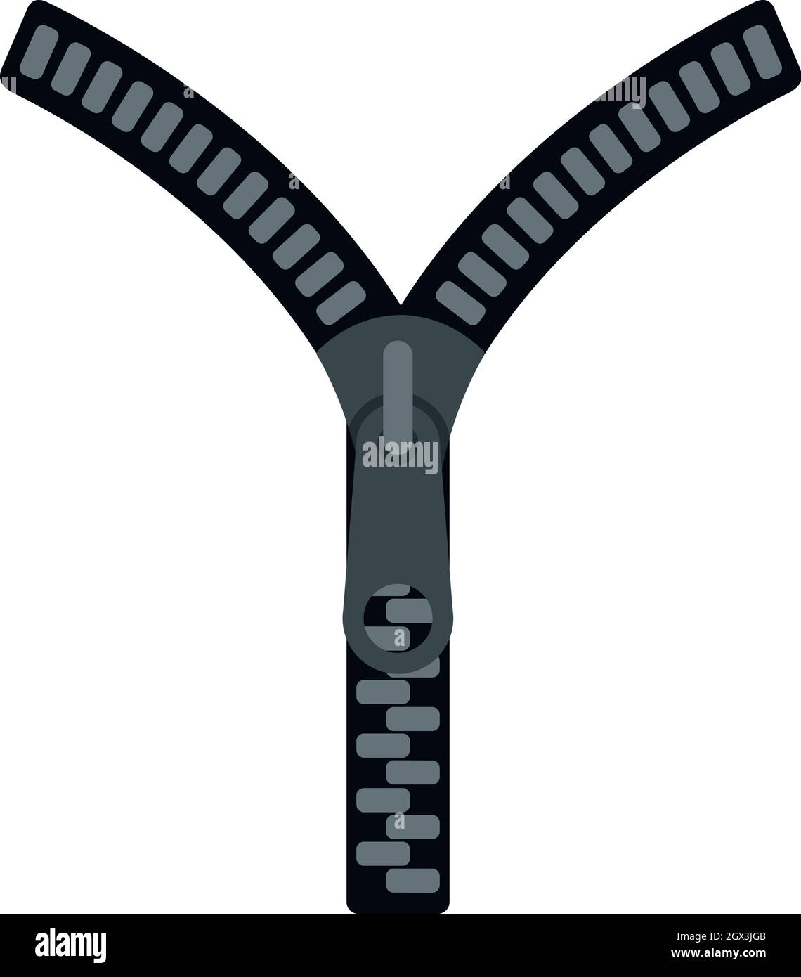 Zipper with lock icon, flat style Stock Vector Image & Art - Alamy