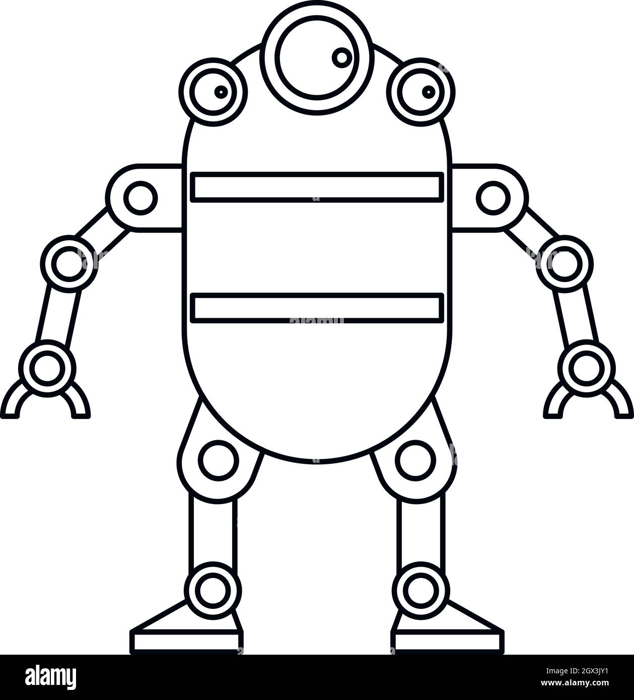 Cyber robot icon outline Stock Vector Images - Alamy