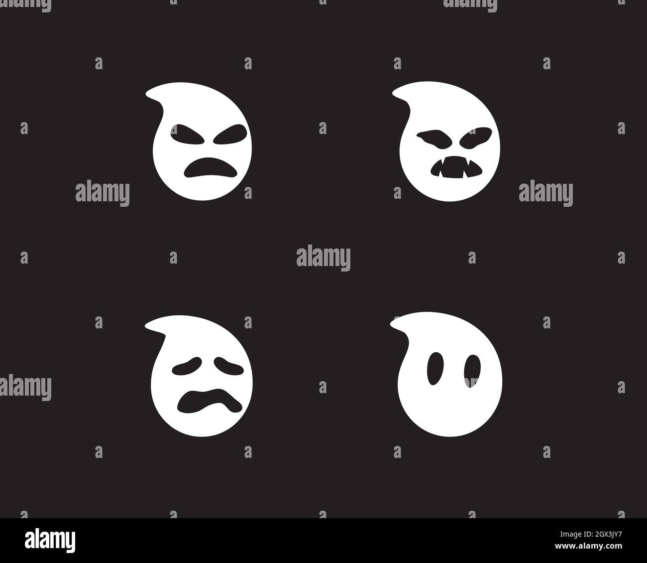 Ghost ilustration vector template Stock Vector