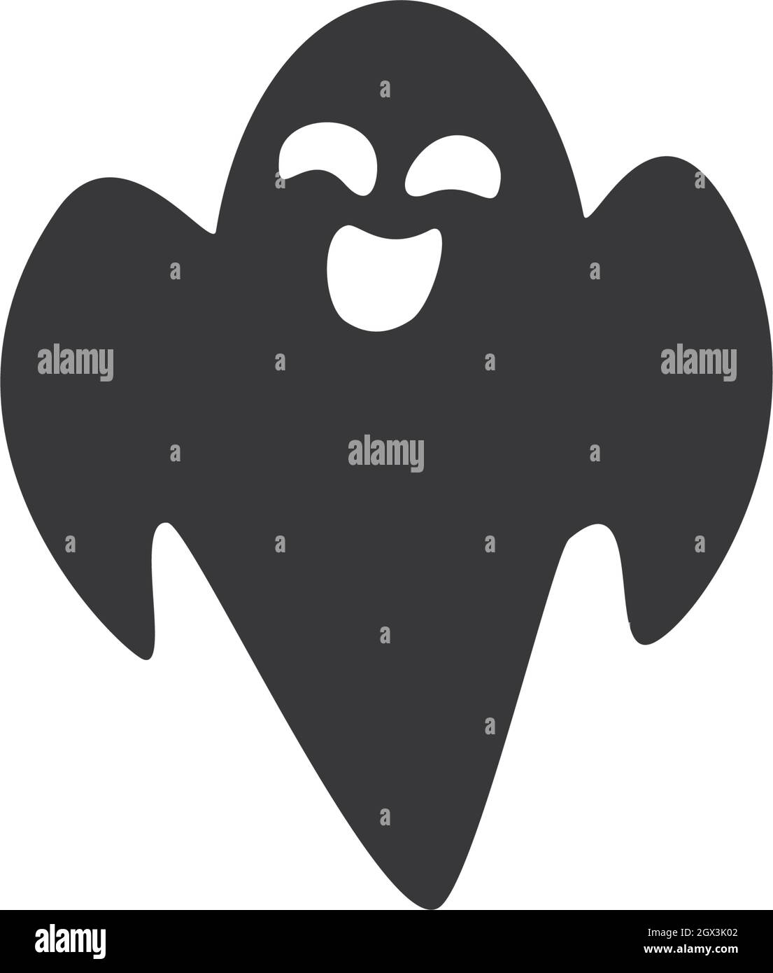 Ghost ilustration vector template Stock Vector