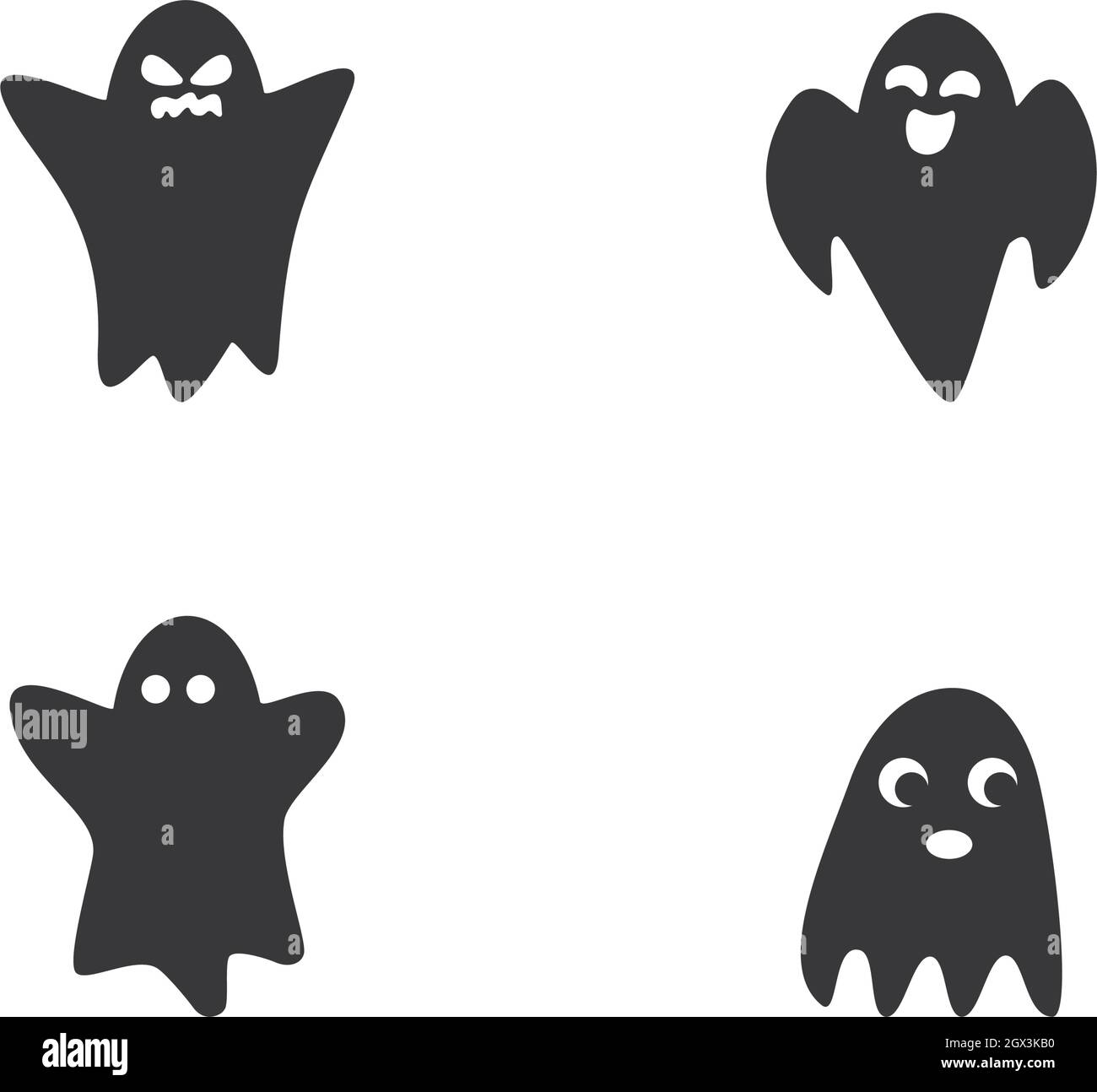 Ghost ilustration vector template Stock Vector