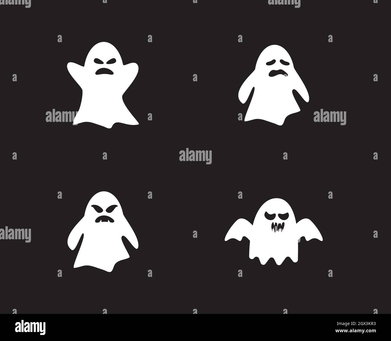 Ghost ilustration vector template Stock Vector
