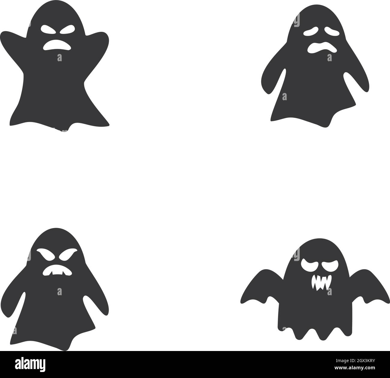 Ghost ilustration vector template Stock Vector