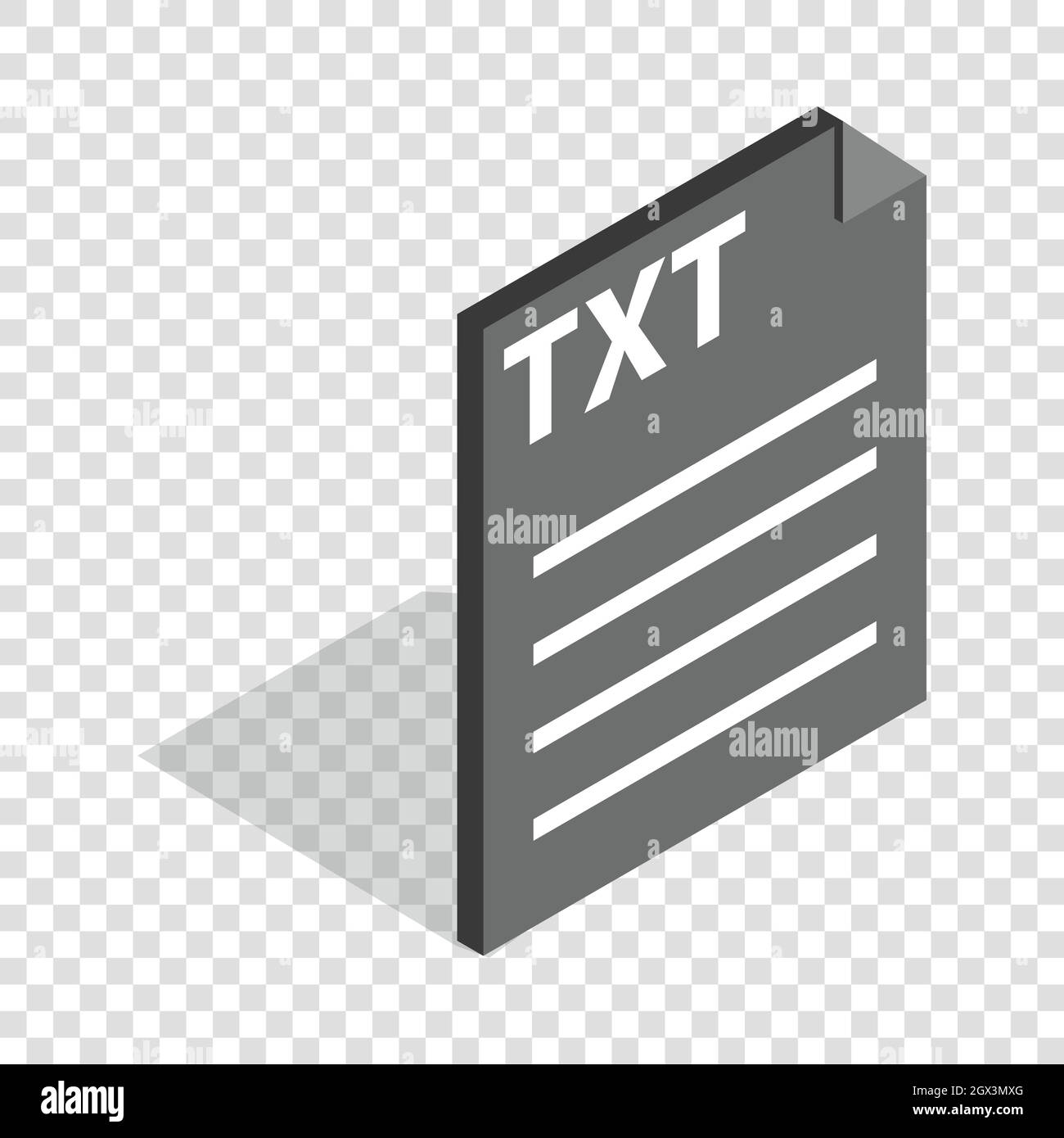 Document file format TXT isometric icon Stock Vector