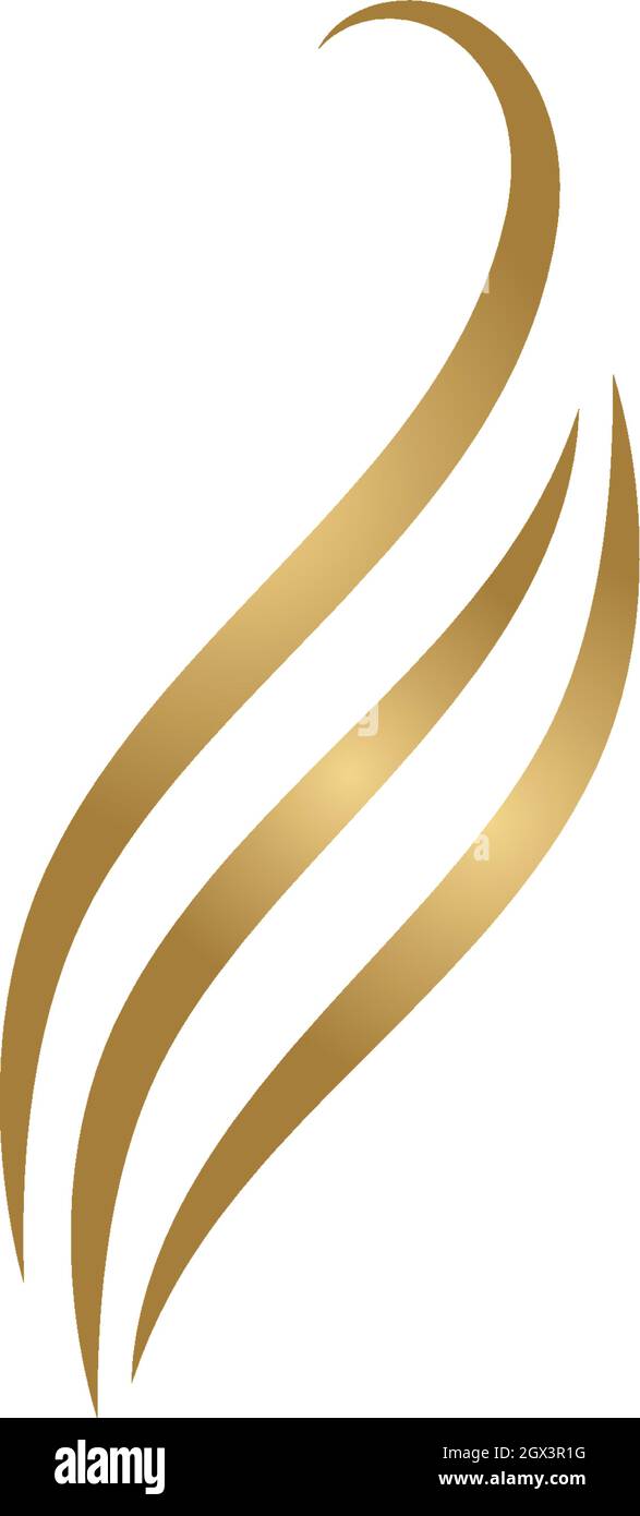 Hair wave logo vector ion template Stock Vector
