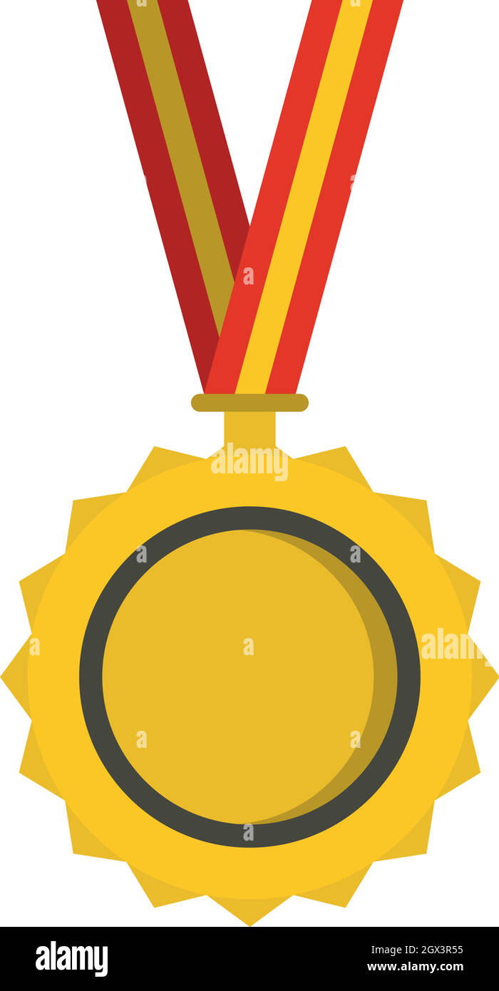 Medal icon, flat style Stock Vector Image & Art - Alamy