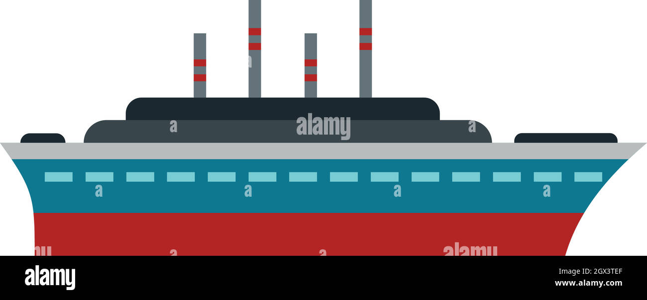 Ship icon, flat style Stock Vector Image & Art - Alamy