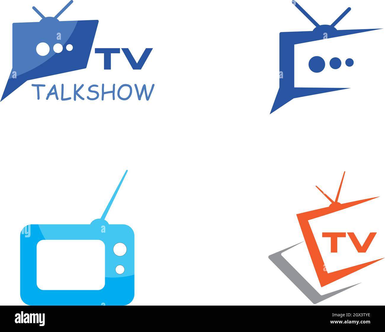 Tv Logo Design Flat Icon Stock Vector Image And Art Alamy