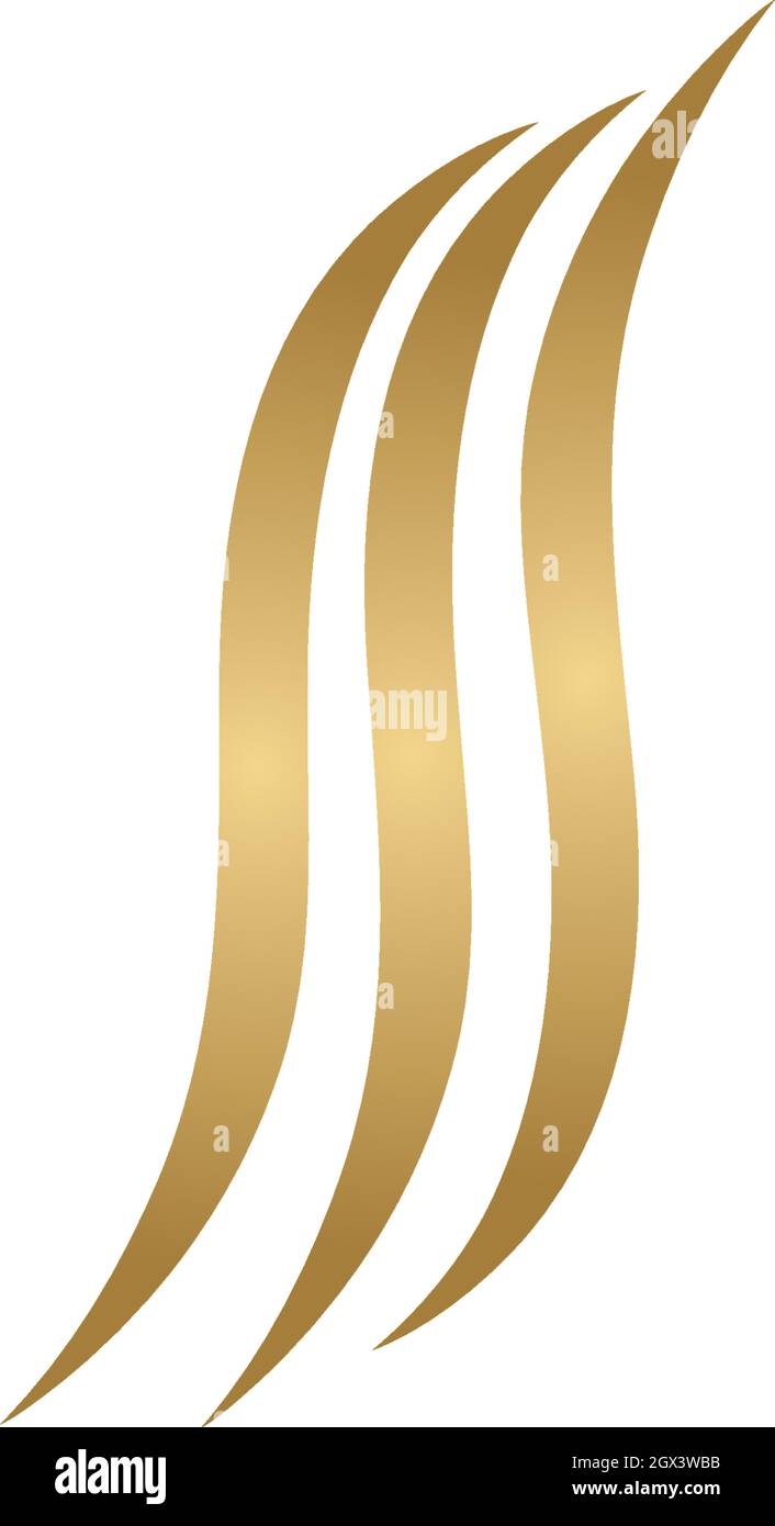 Hair wave logo vector ion template Stock Vector