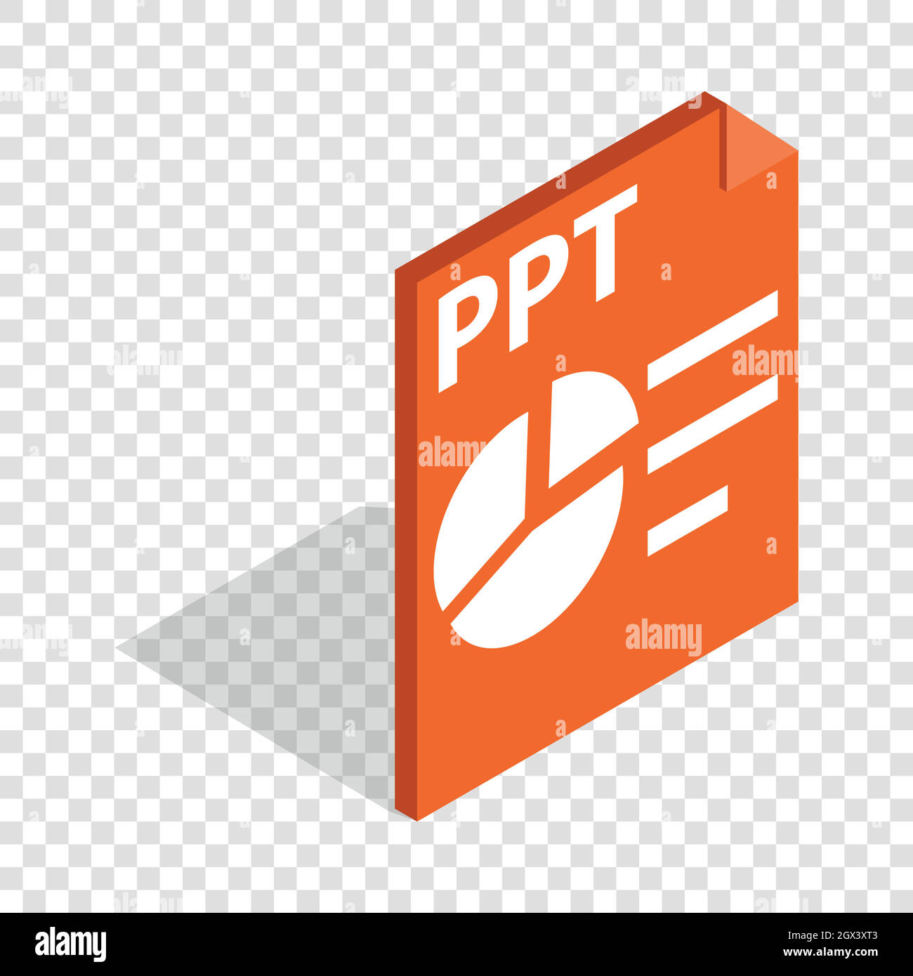 PPT file extension isometric icon Stock Vector