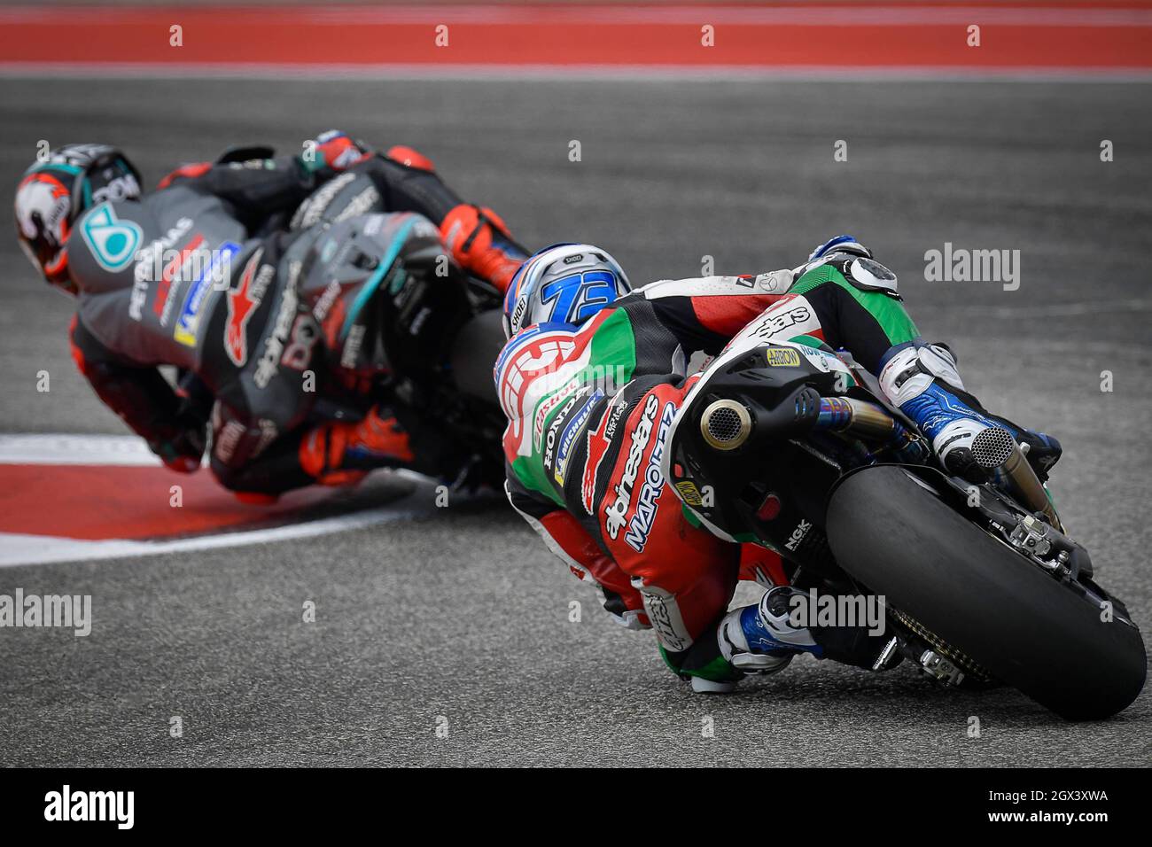 Austin, USA. 03rd Oct, 2021. Races at MotoGP Red Bull Grand Prix of the  Americas at Circuit of the Americas Blvd, Austin, Texas, October 3, 2021 In  picture: Spain Alex Márquez Carreras