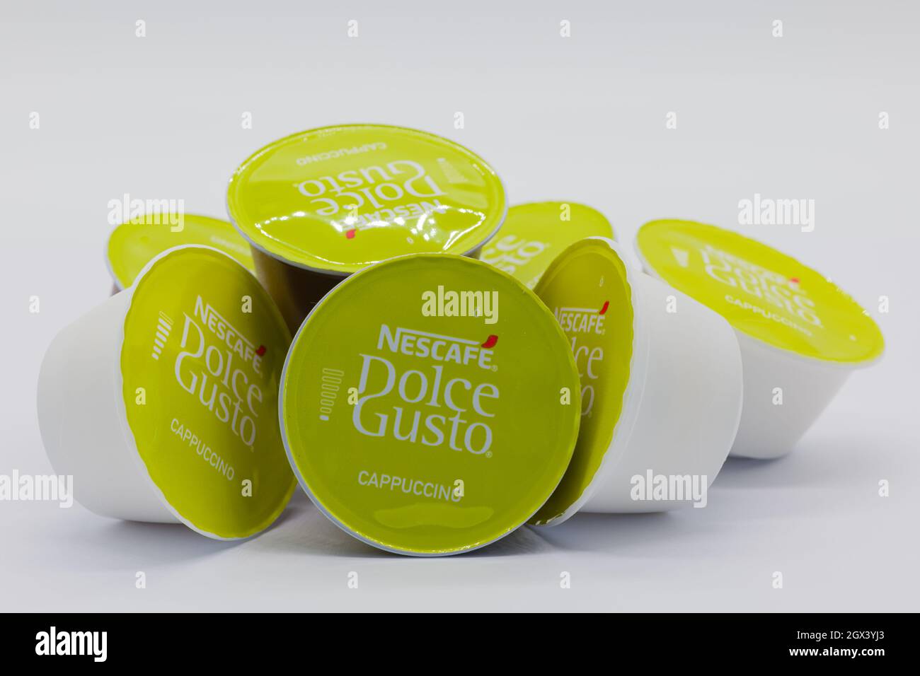 Irvine, Scotland, UK September, 29, 2021 A Mixture of Nescafe Dolce