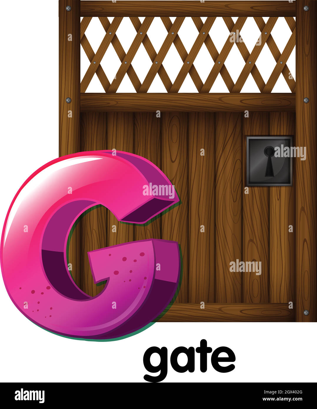 A letter G for gate Stock Vector