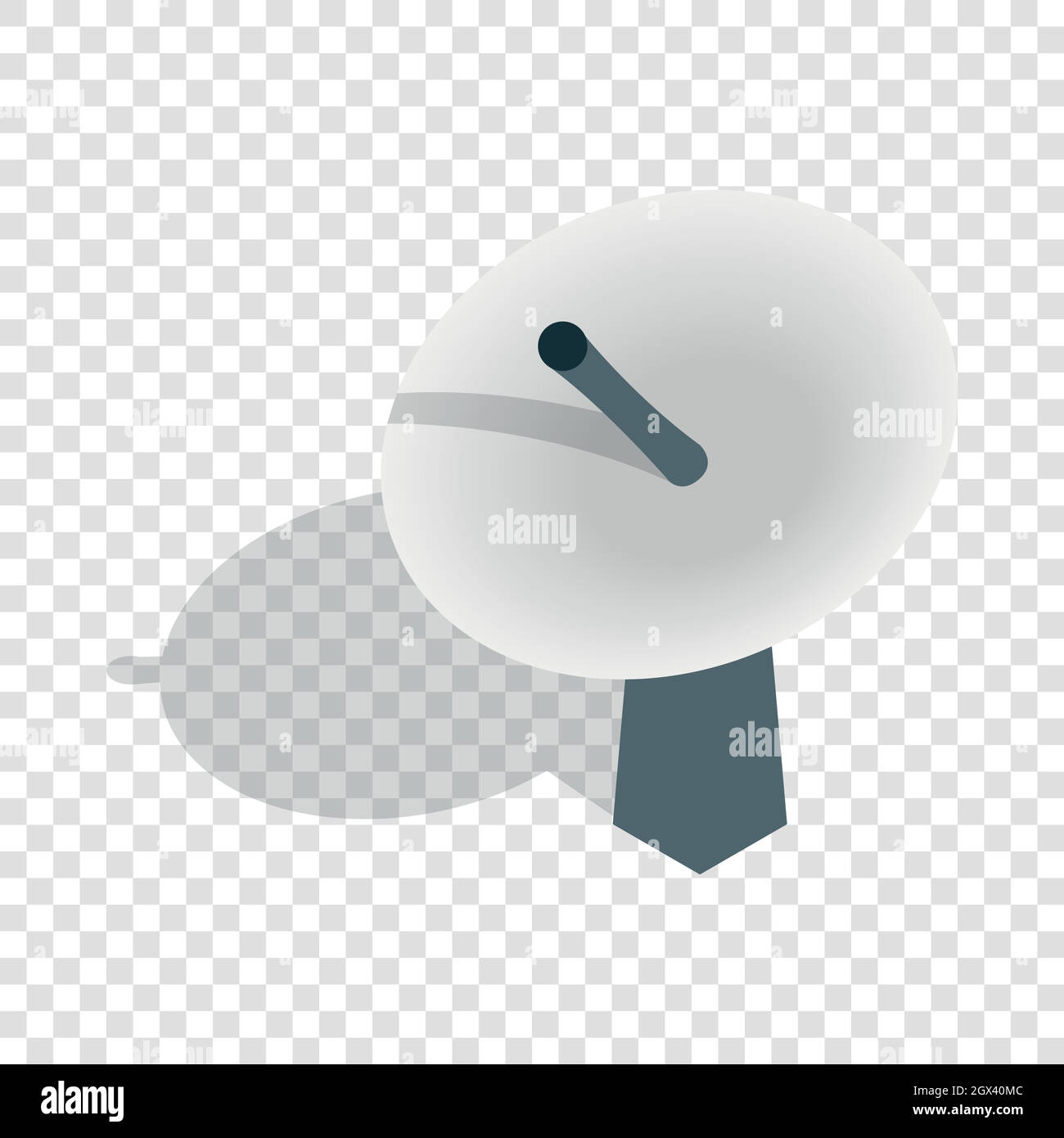 Satellite dish antenna radar isometric icon Stock Vector