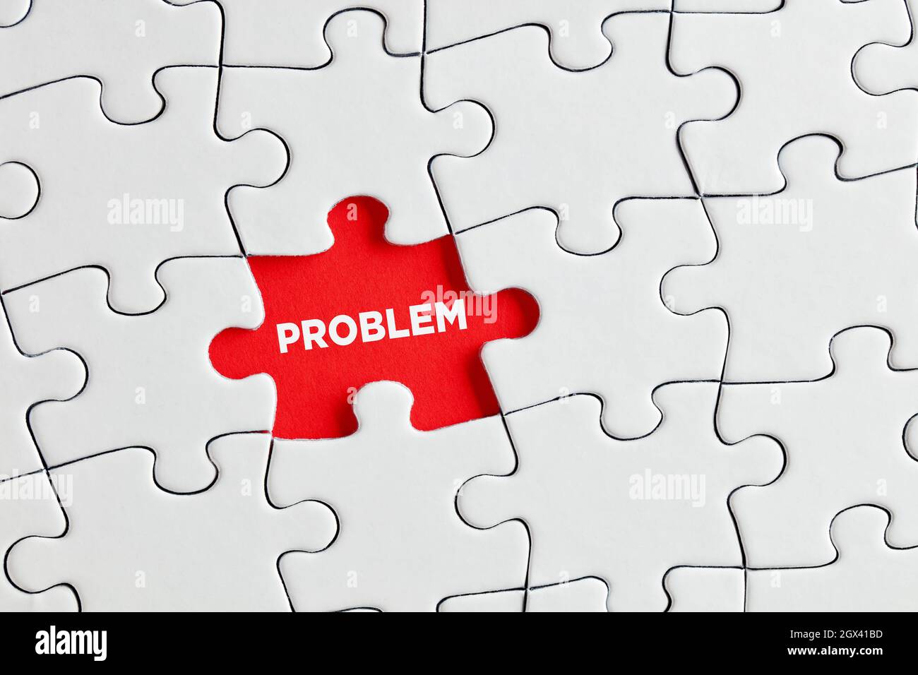 The word problem written on red missing puzzle piece. To discover a hidden  problem concept Stock Photo - Alamy