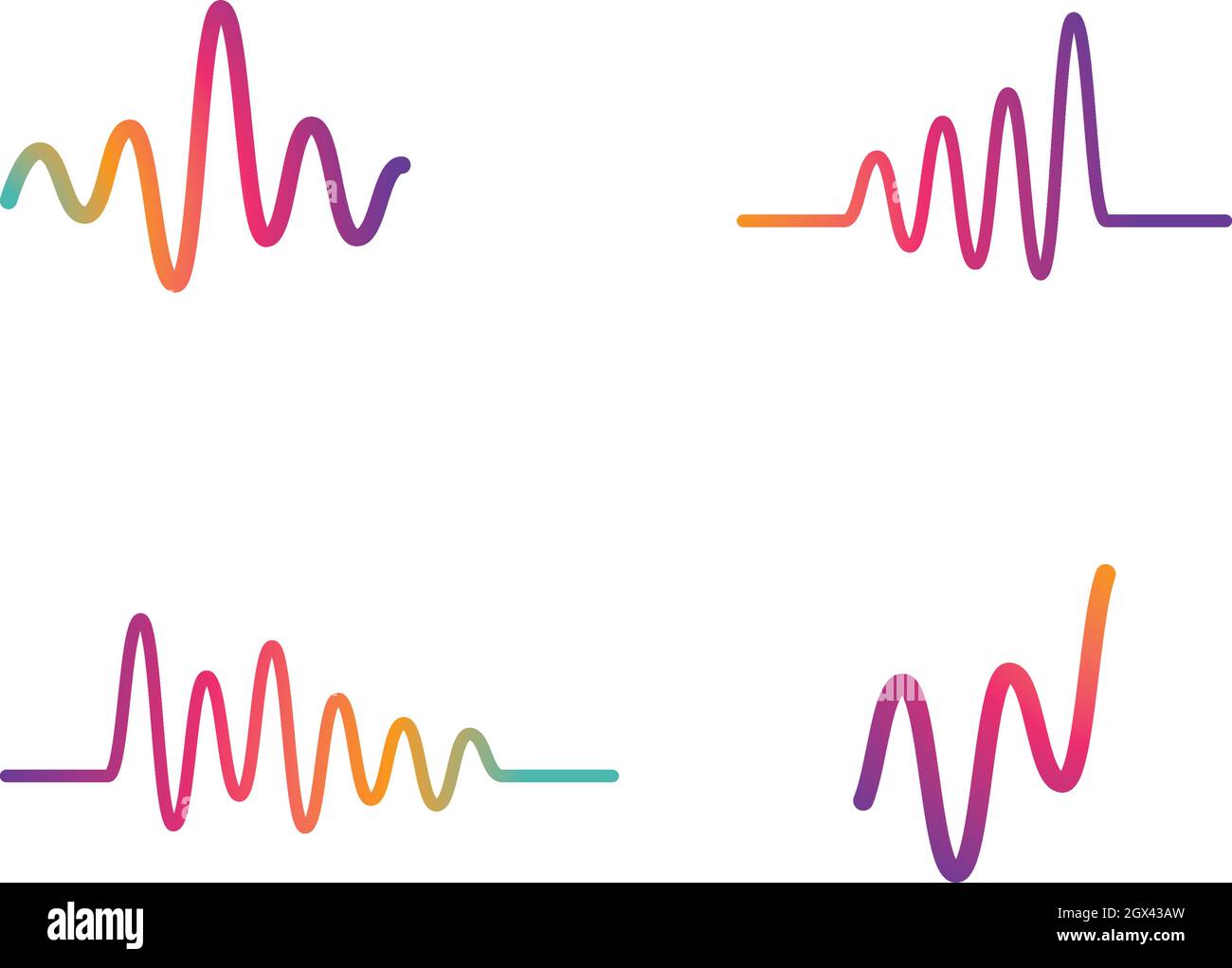 sound wave ilustration logo vector icon template Stock Vector
