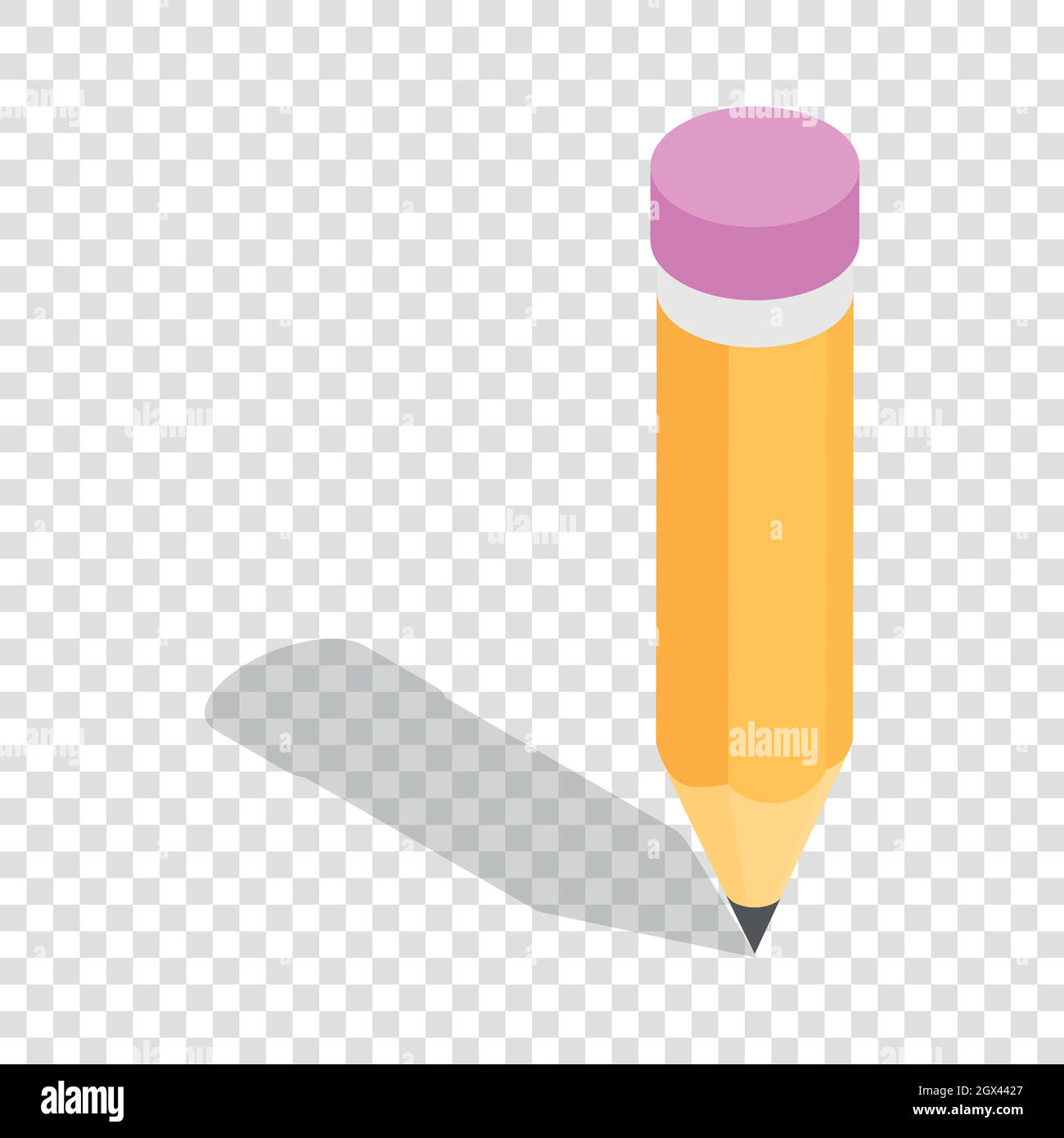 Pencil isometric icon Stock Vector