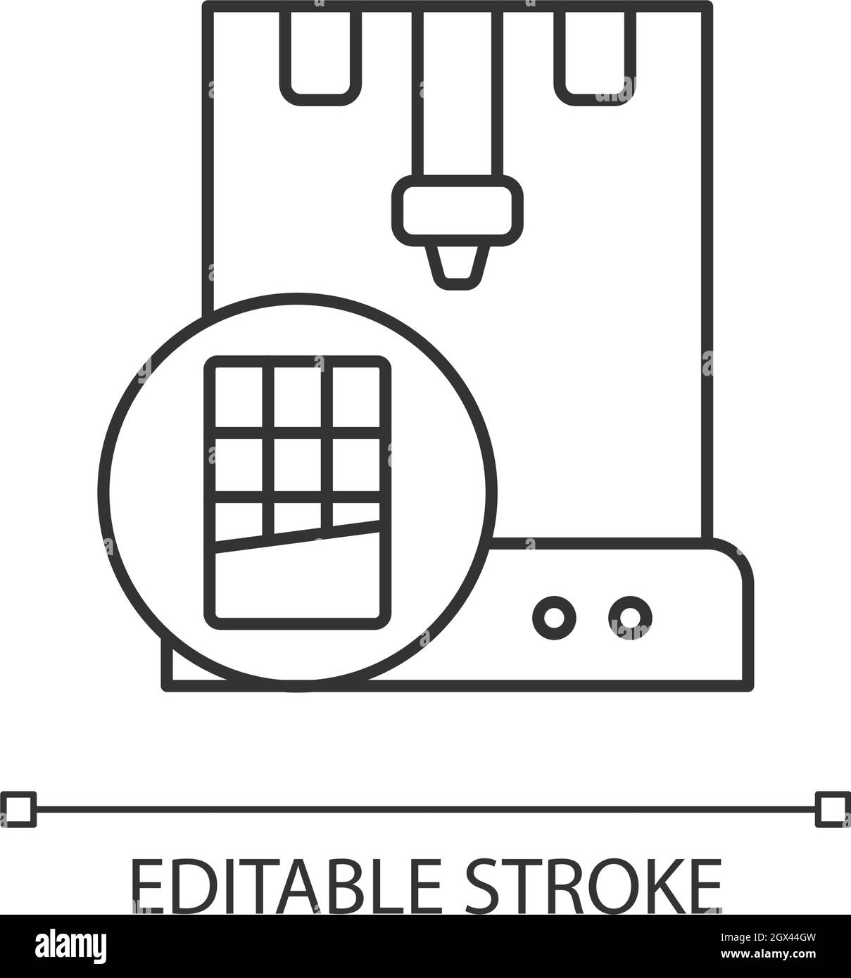 3d printed chocolate linear icon Stock Vector Image & Art - Alamy