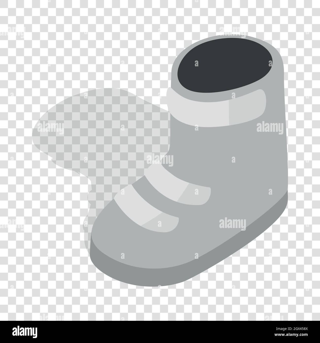 Snowboard boots isometric icon Stock Vector