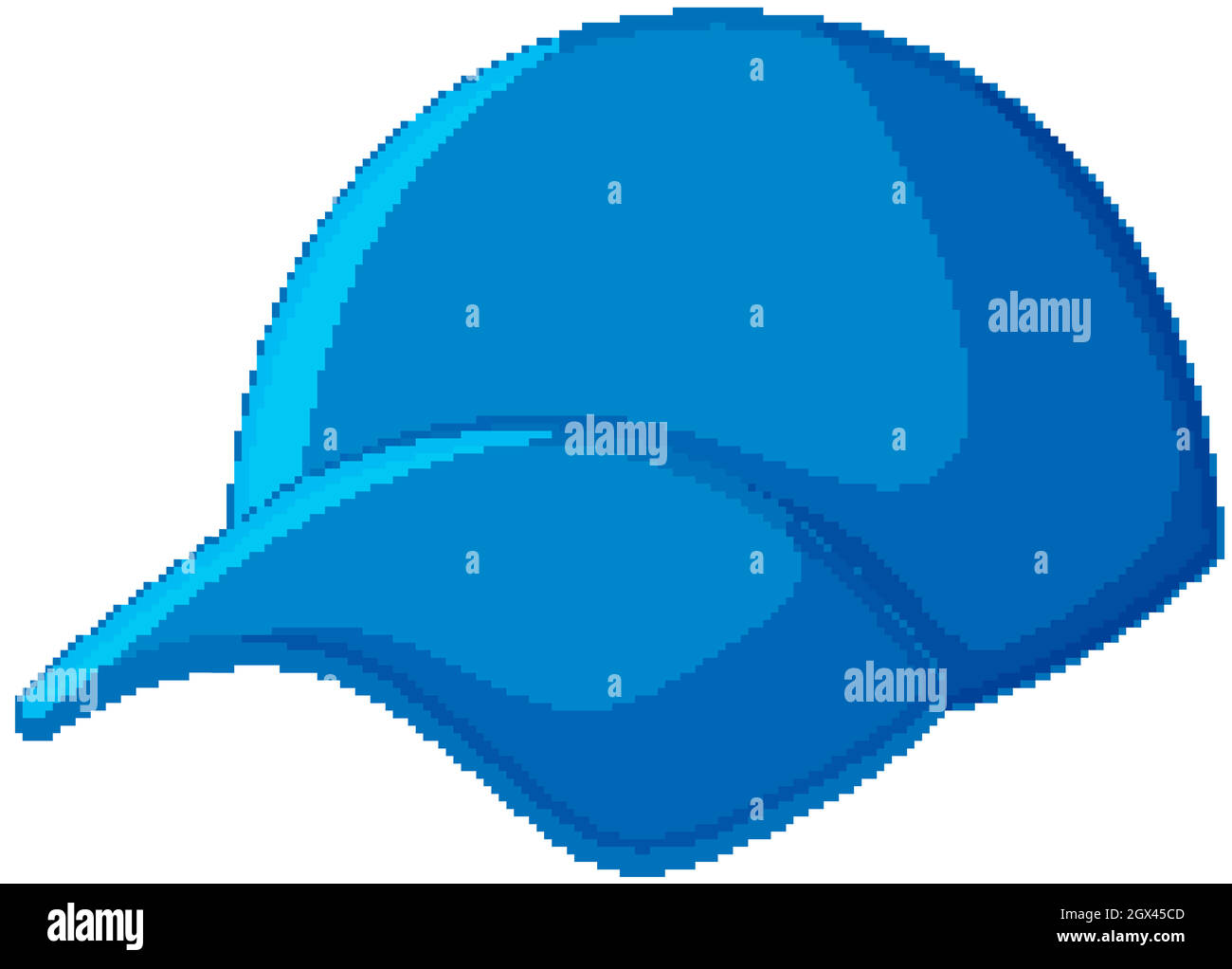 Blue cap in cartoon style isolated on white background Stock Vector