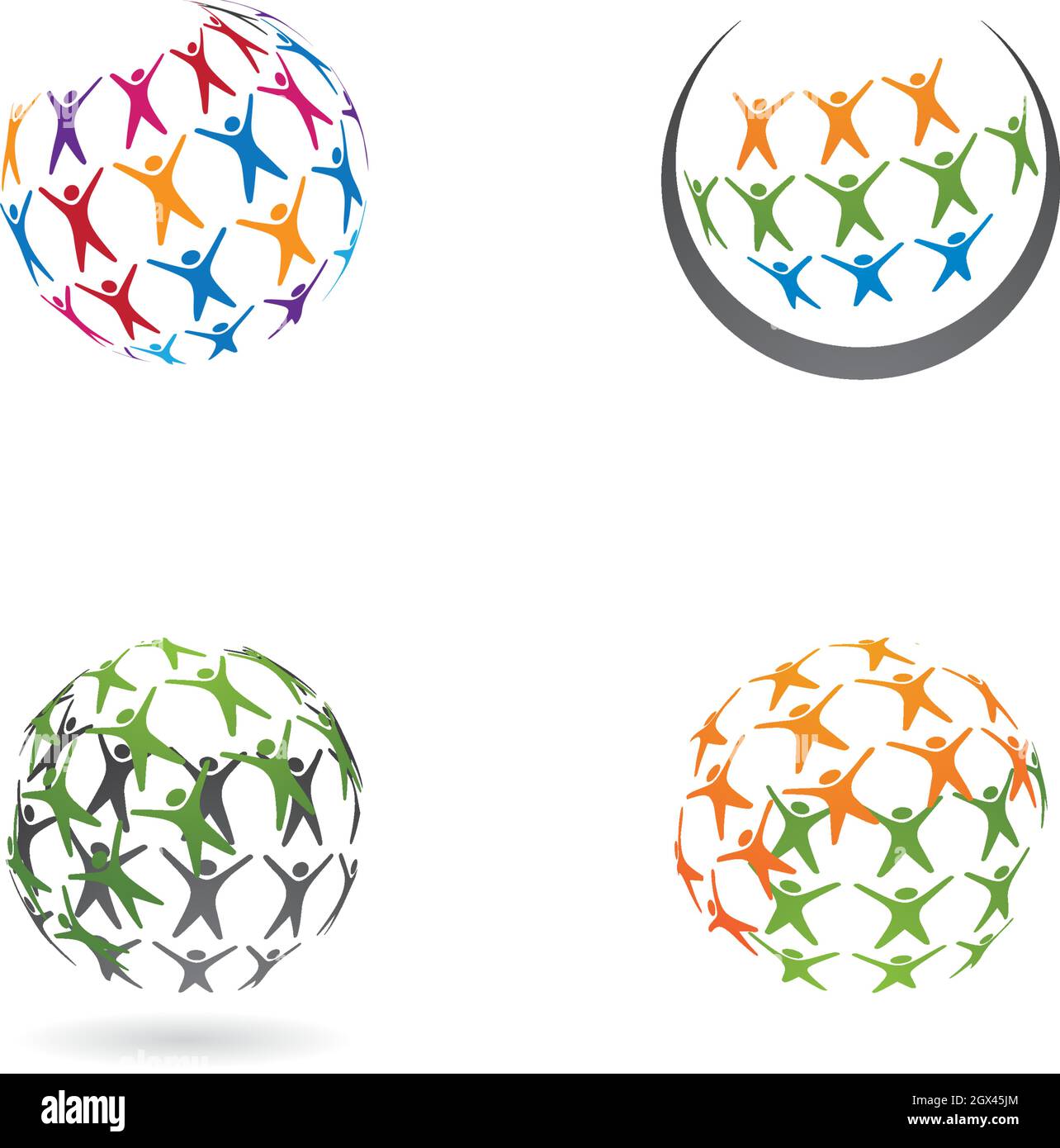 Community, network and social icon design template Stock Vector Image ...