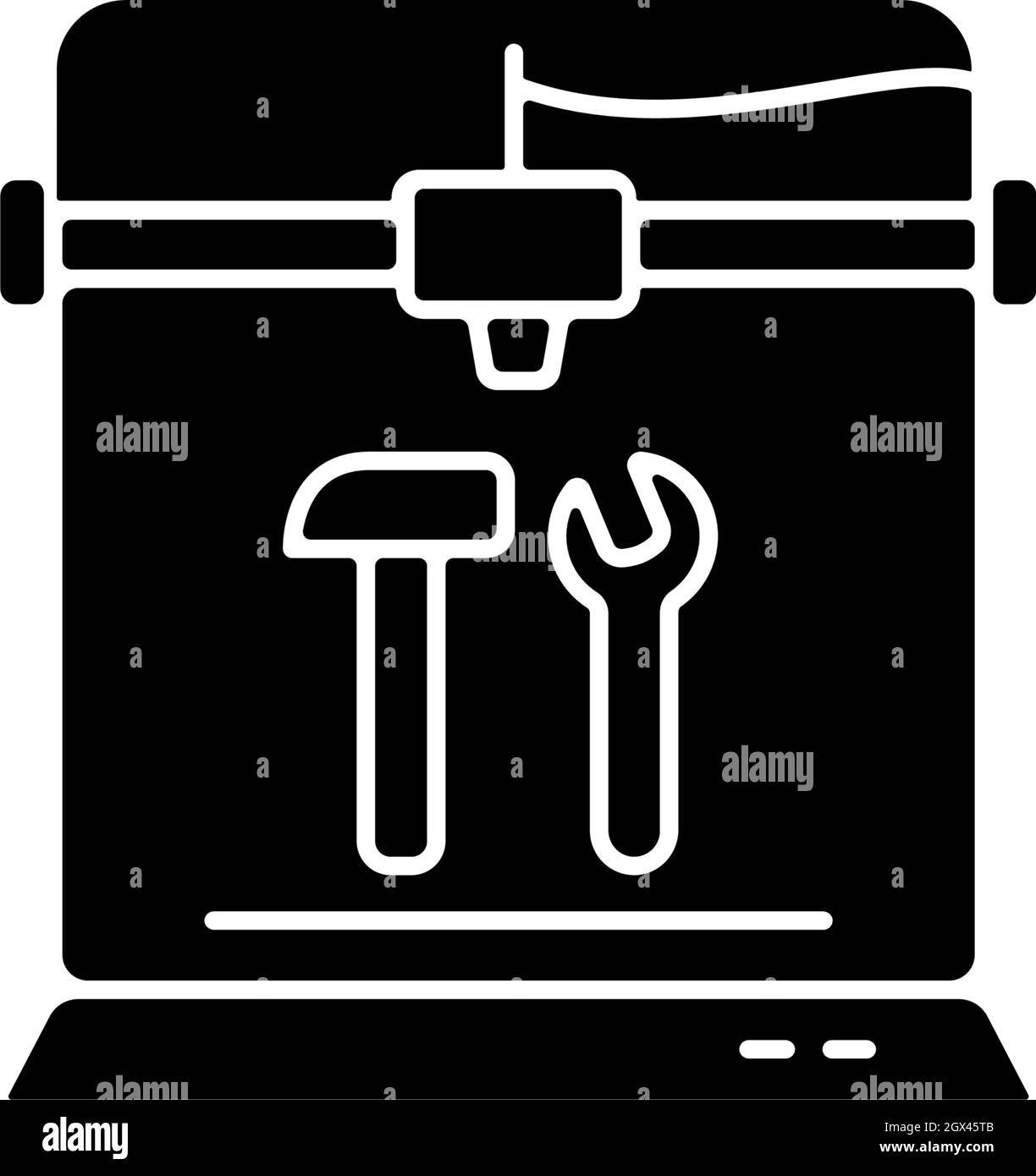 3d printed tools black glyph icon Stock Vector Image & Art - Alamy