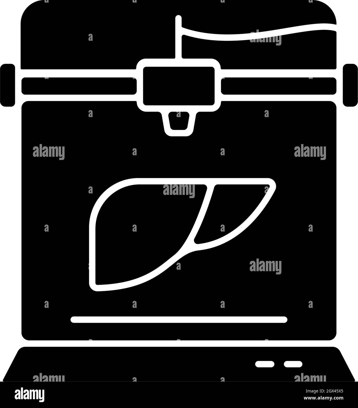 3d printed liver black glyph icon Stock Vector Image & Art - Alamy