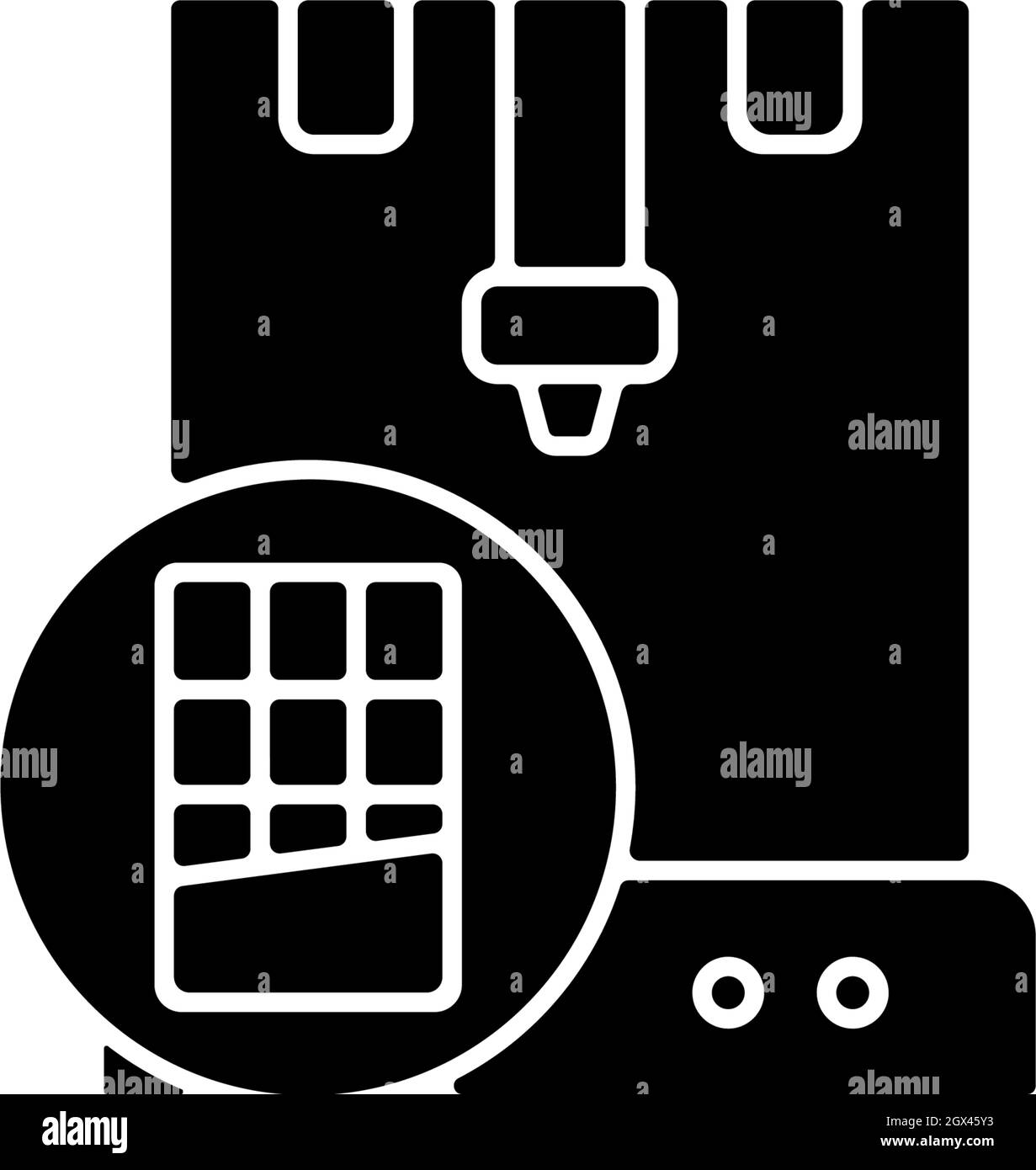 3d printed chocolate black glyph icon Stock Vector Image & Art - Alamy
