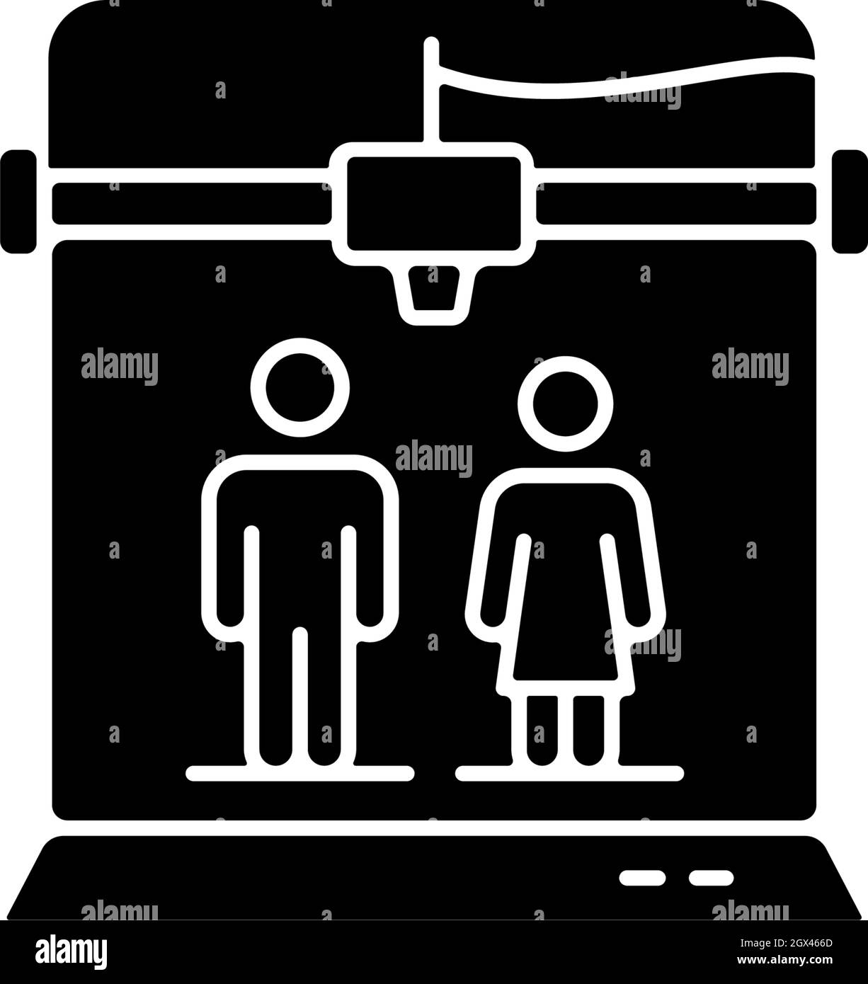 3d printed selfies black glyph icon Stock Vector Image & Art - Alamy