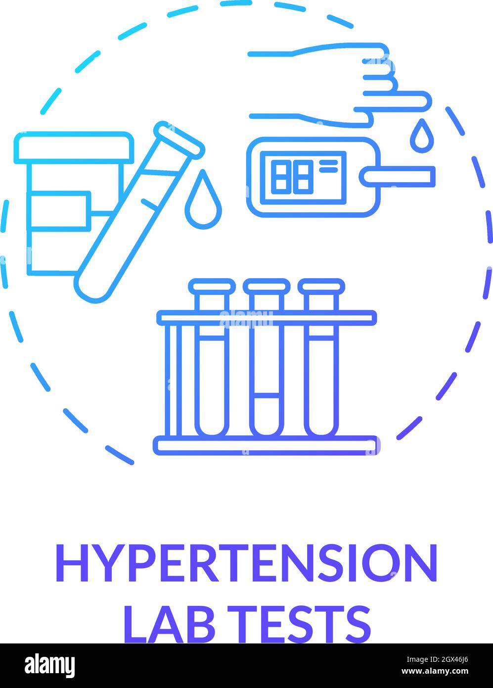 Hypertension lab tests concept icon Stock Vector Image & Art - Alamy