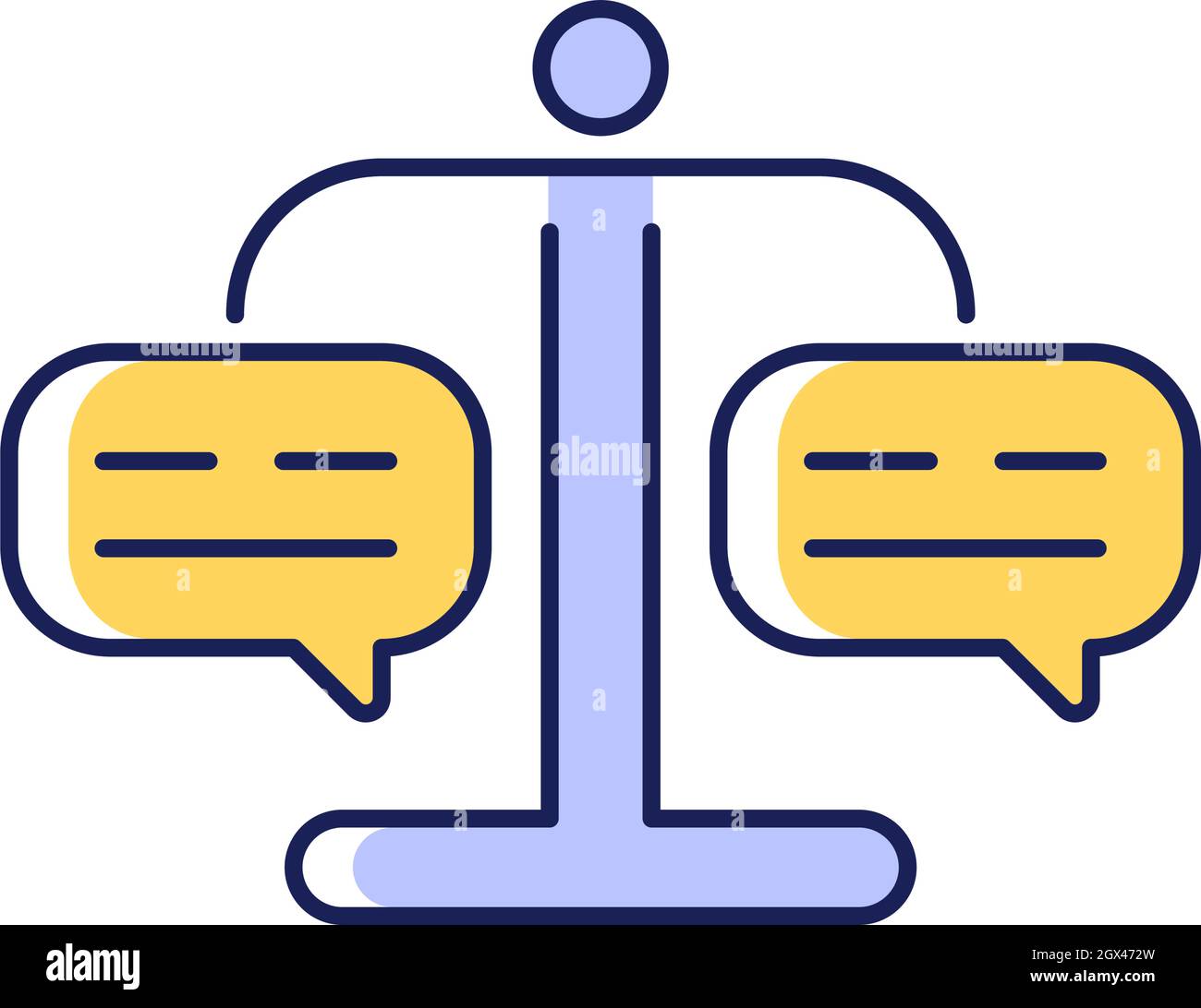Form judgement RGB color icon Stock Vector