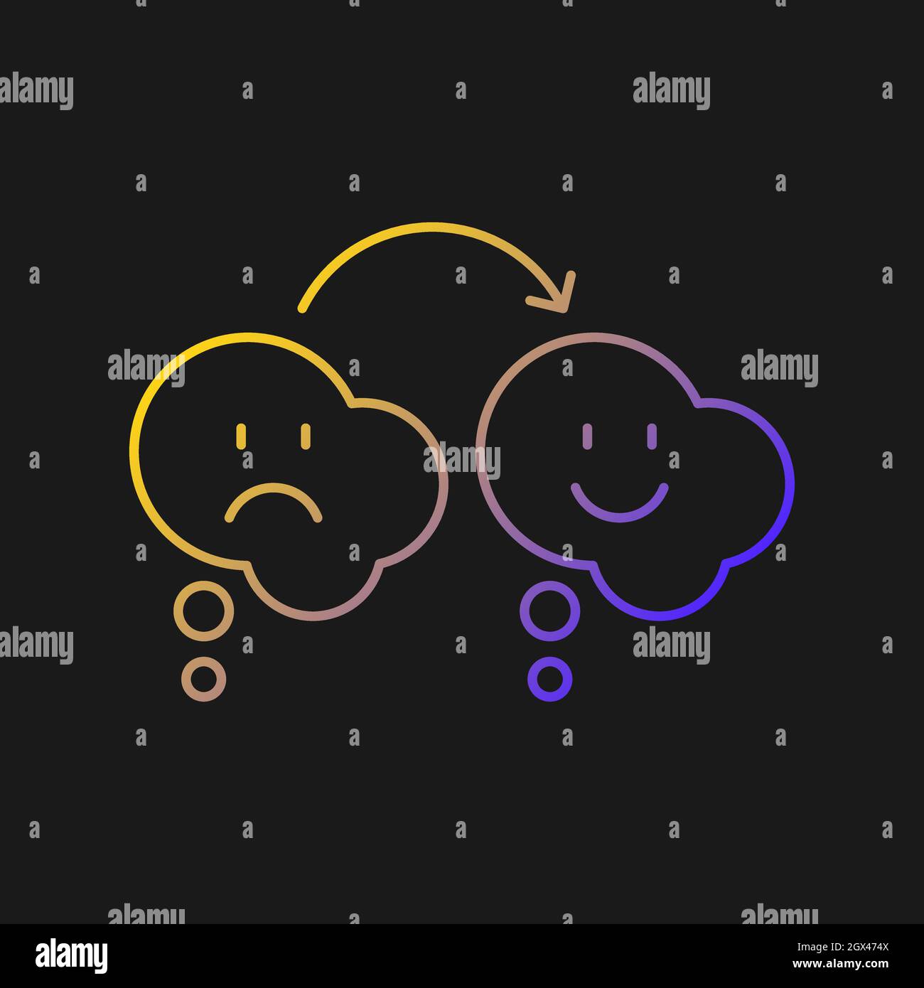 Changing opinion vector icon for dark theme Stock Vector Image & Art ...