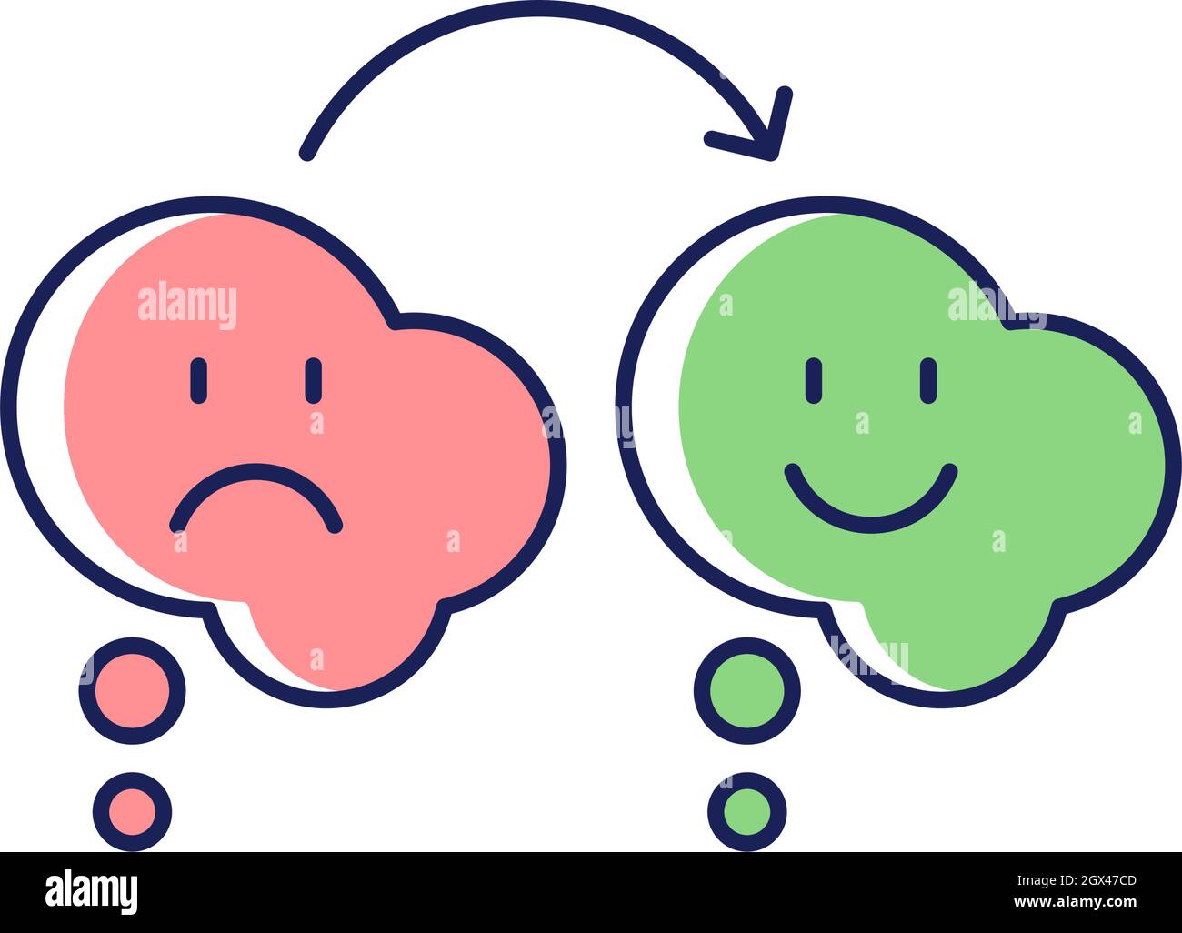 Changing opinion RGB color icon Stock Vector Image & Art - Alamy