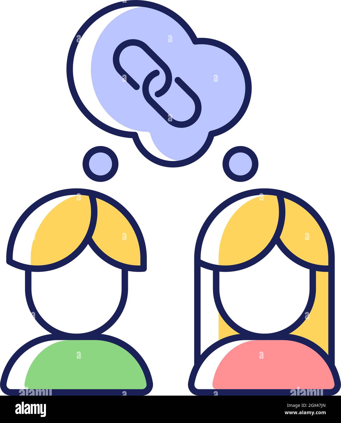 Understanding each other Stock Vector Images - Alamy