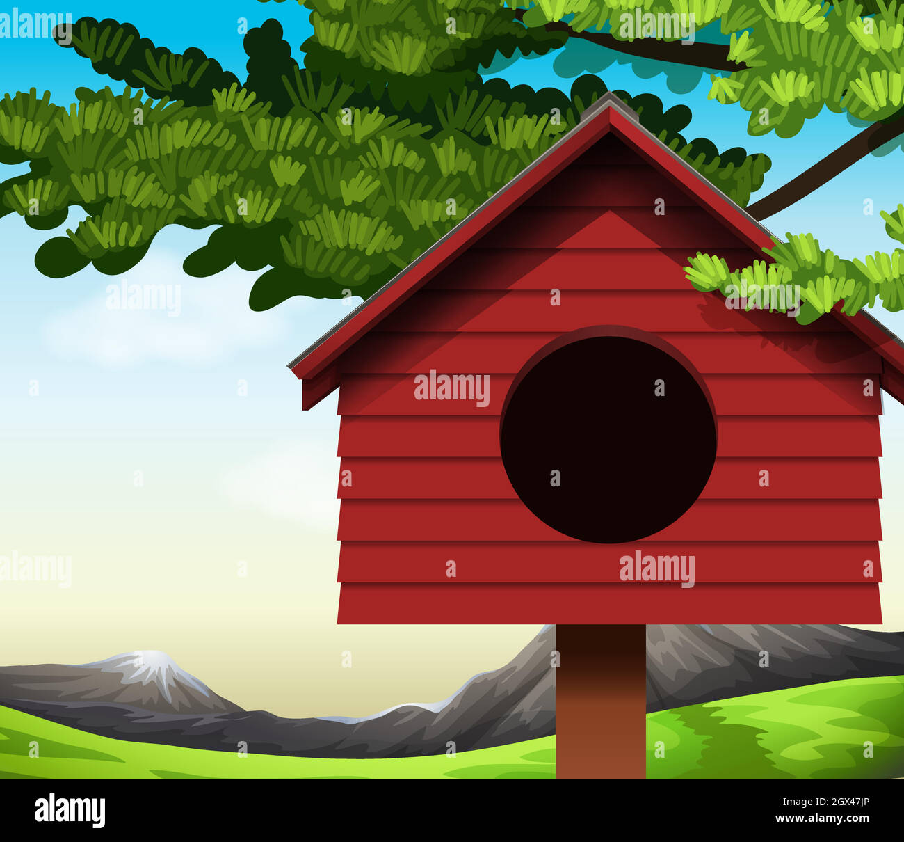 Birdhouse branches Stock Vector Images - Alamy