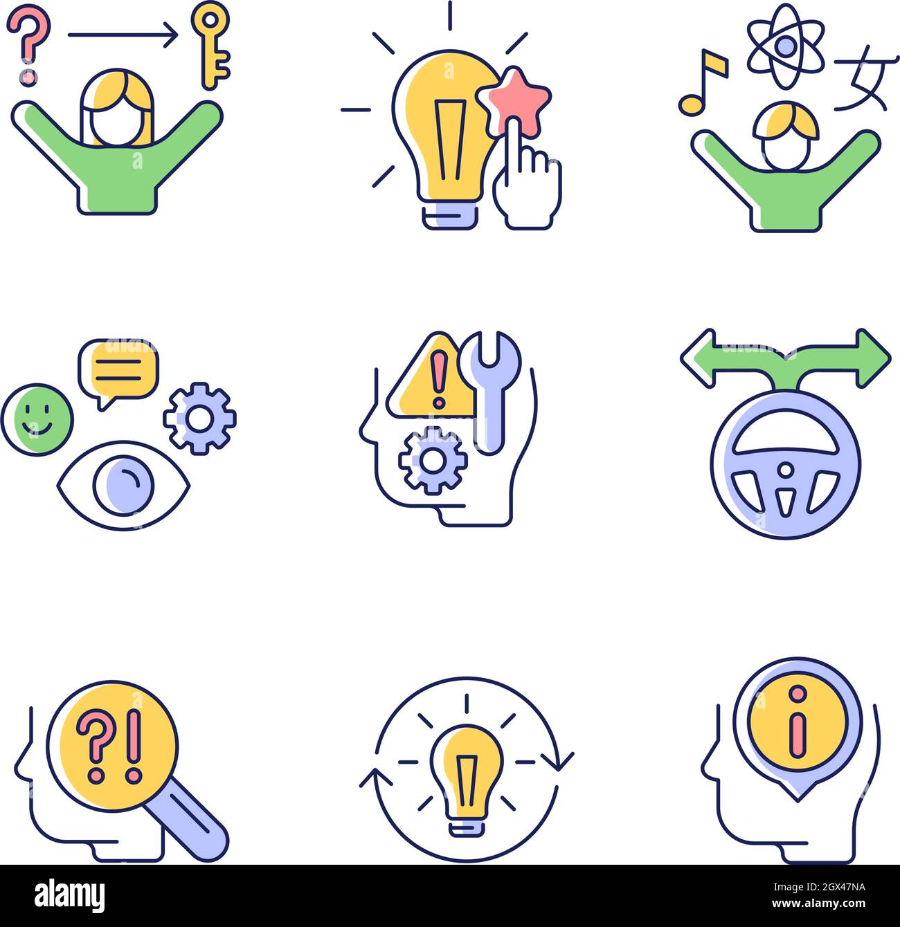 Self development skills RGB color icons set Stock Vector Image & Art ...