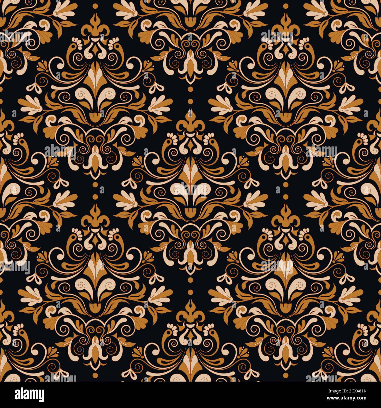 Seamless vector gold pattern. Repeat golden abstract background for ...
