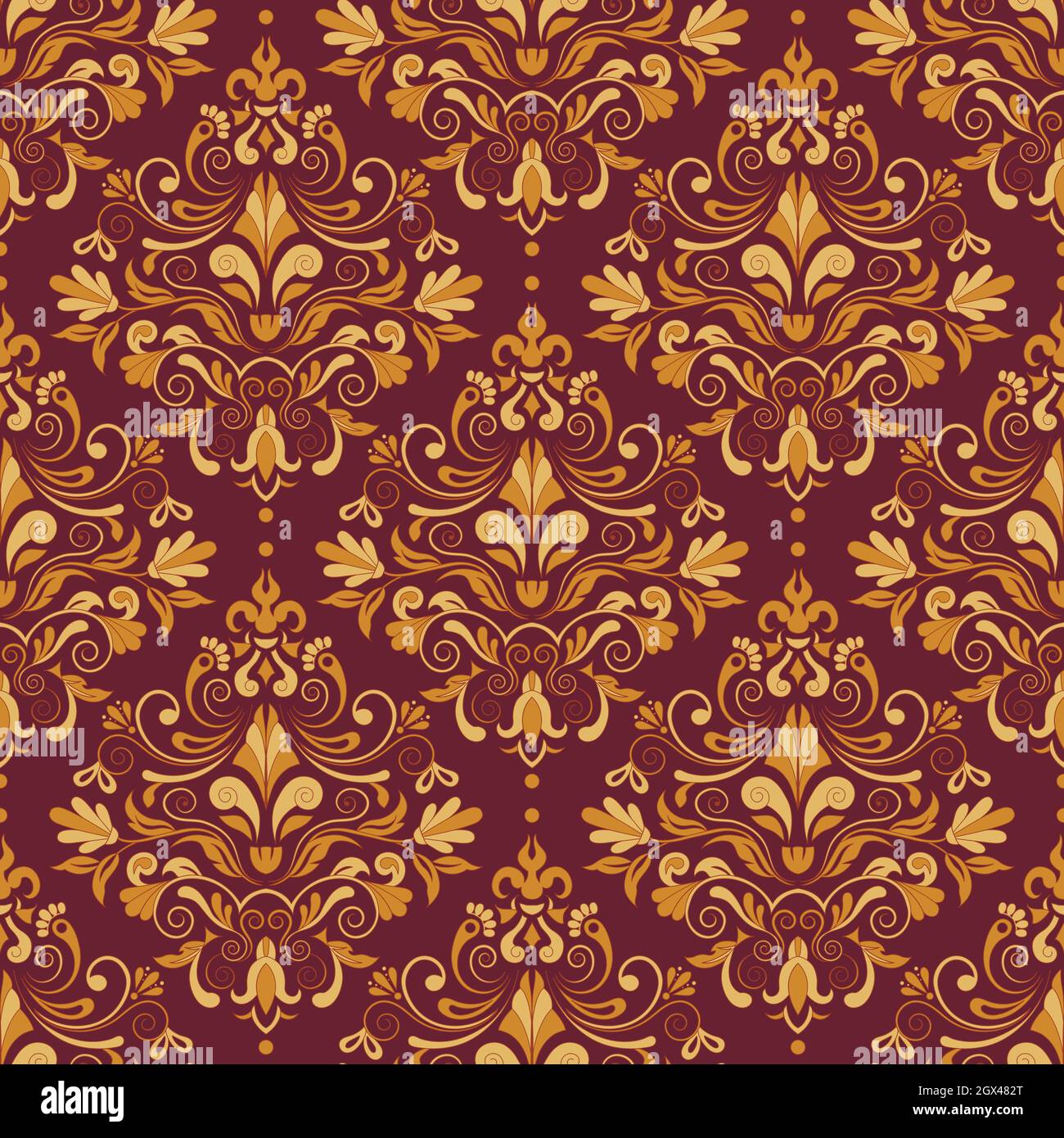 Floral wallpaper. Classic Baroque floral ornament. Seamless vintage ...