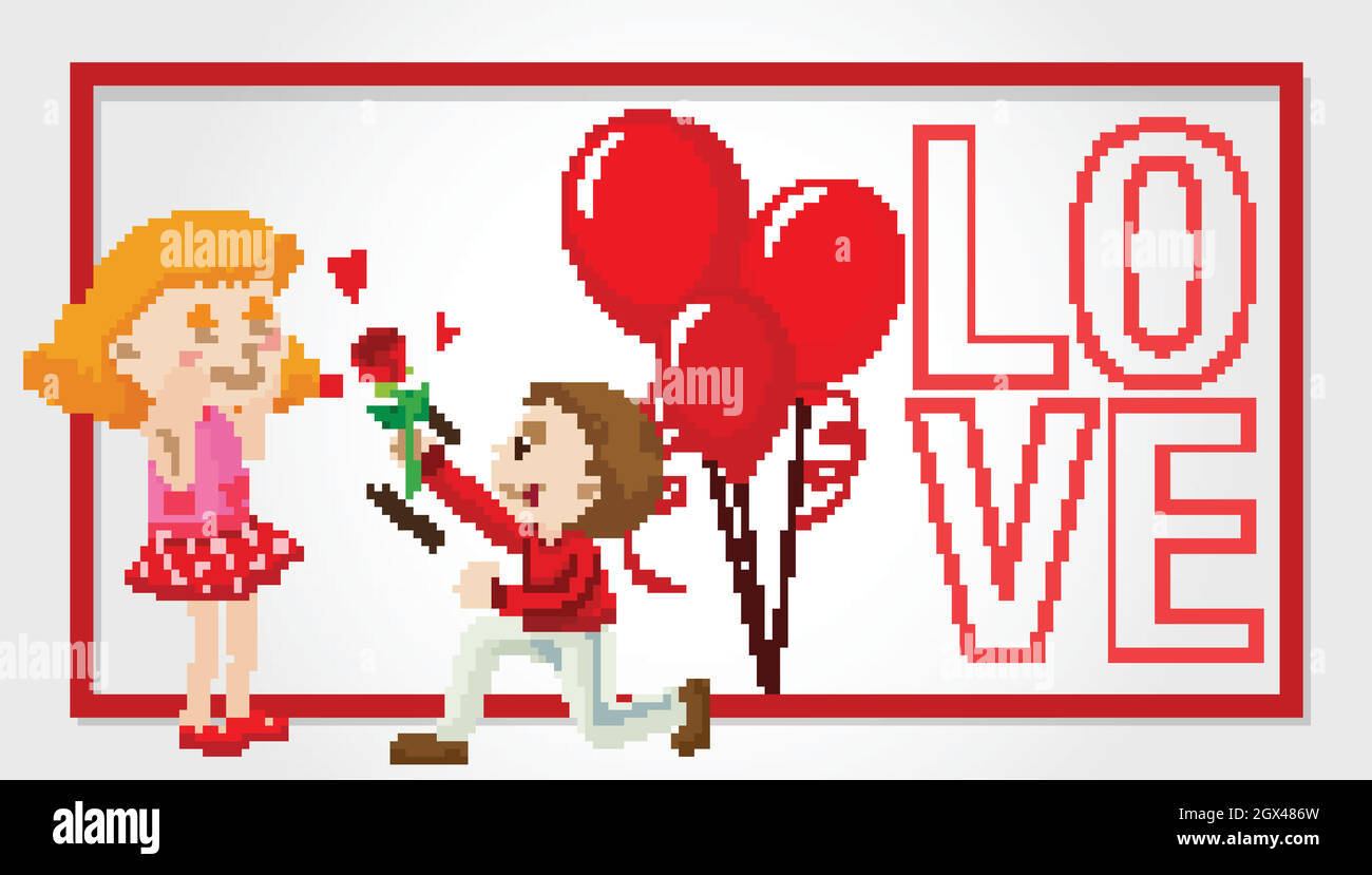 Happy lovers on romantic Stock Vector Images - Alamy