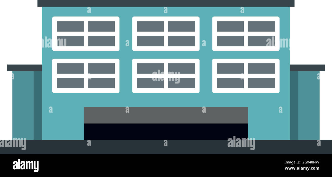 Manufacturing factory building icon, flat style Stock Vector Image ...