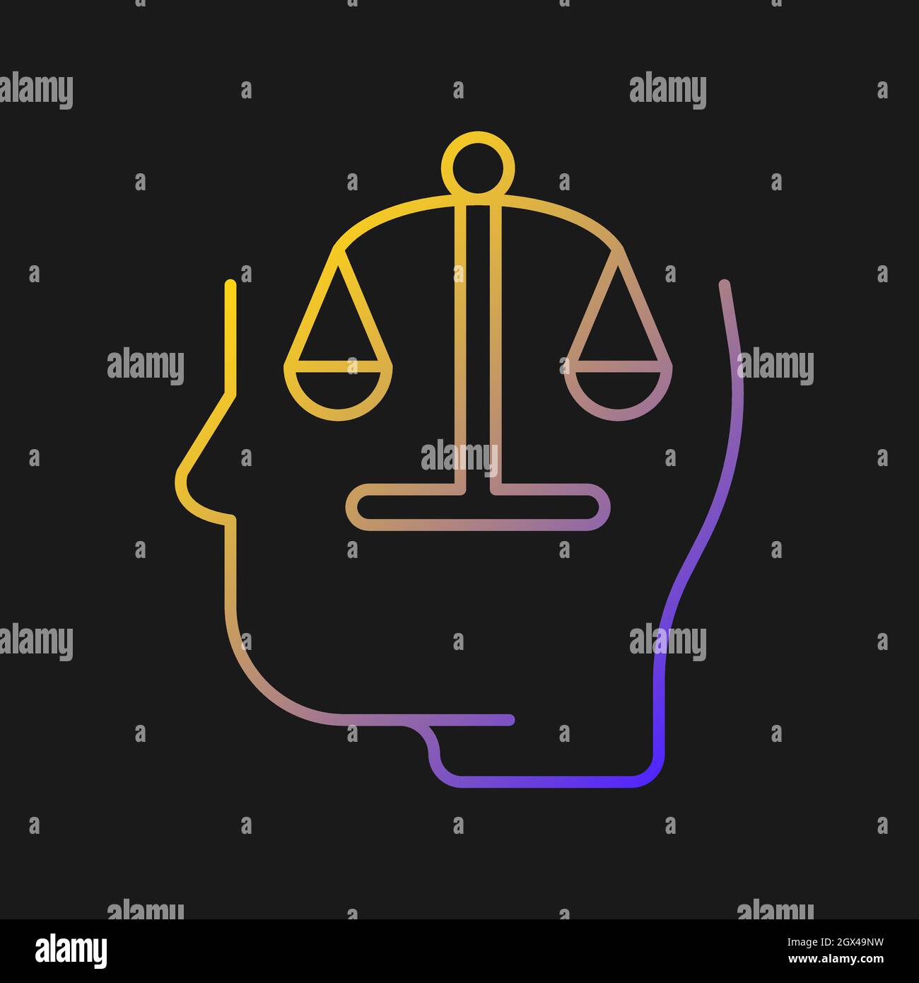 Rationality vector icon for dark theme Stock Vector