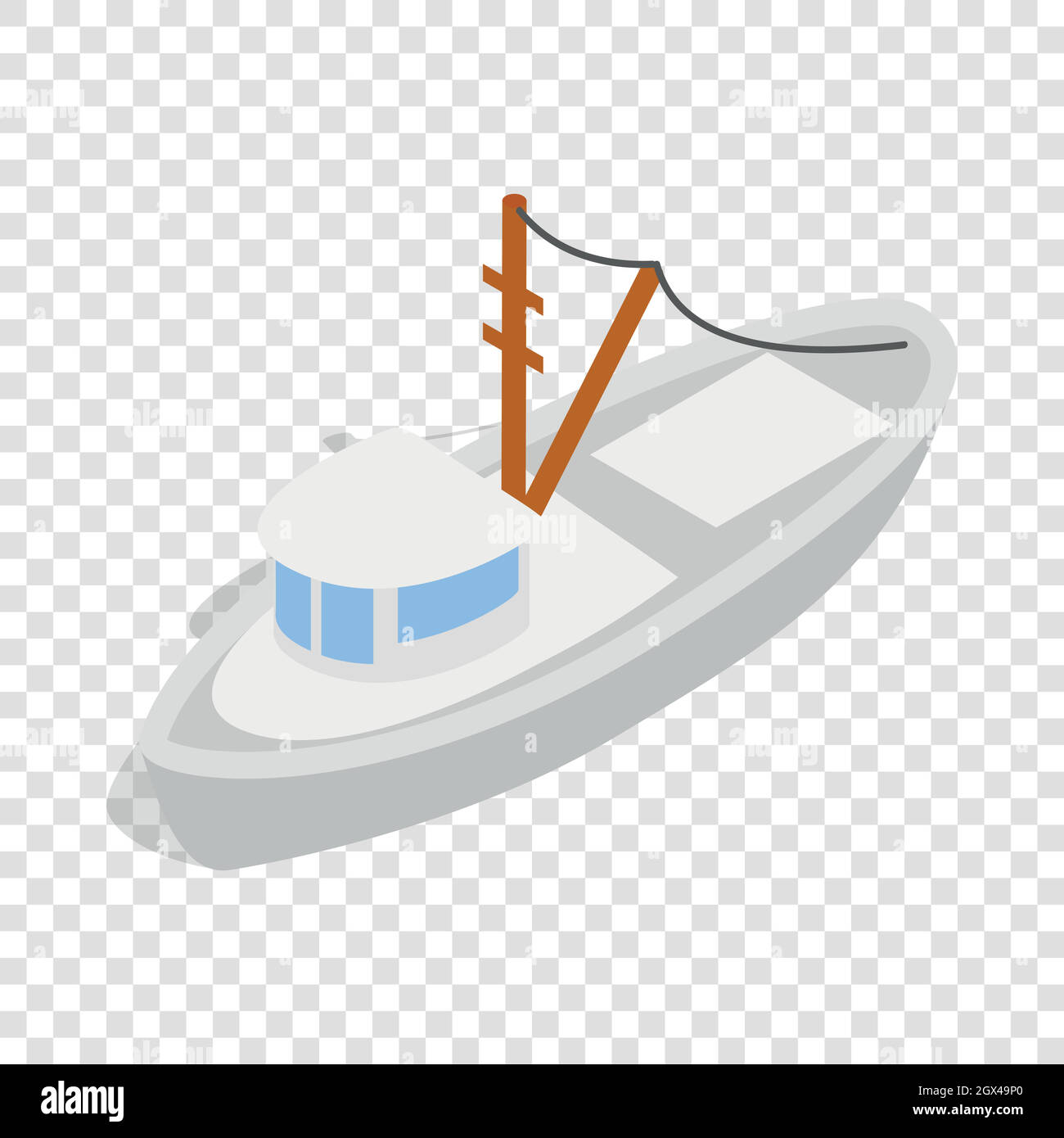 Yacht isometric icon Stock Vector