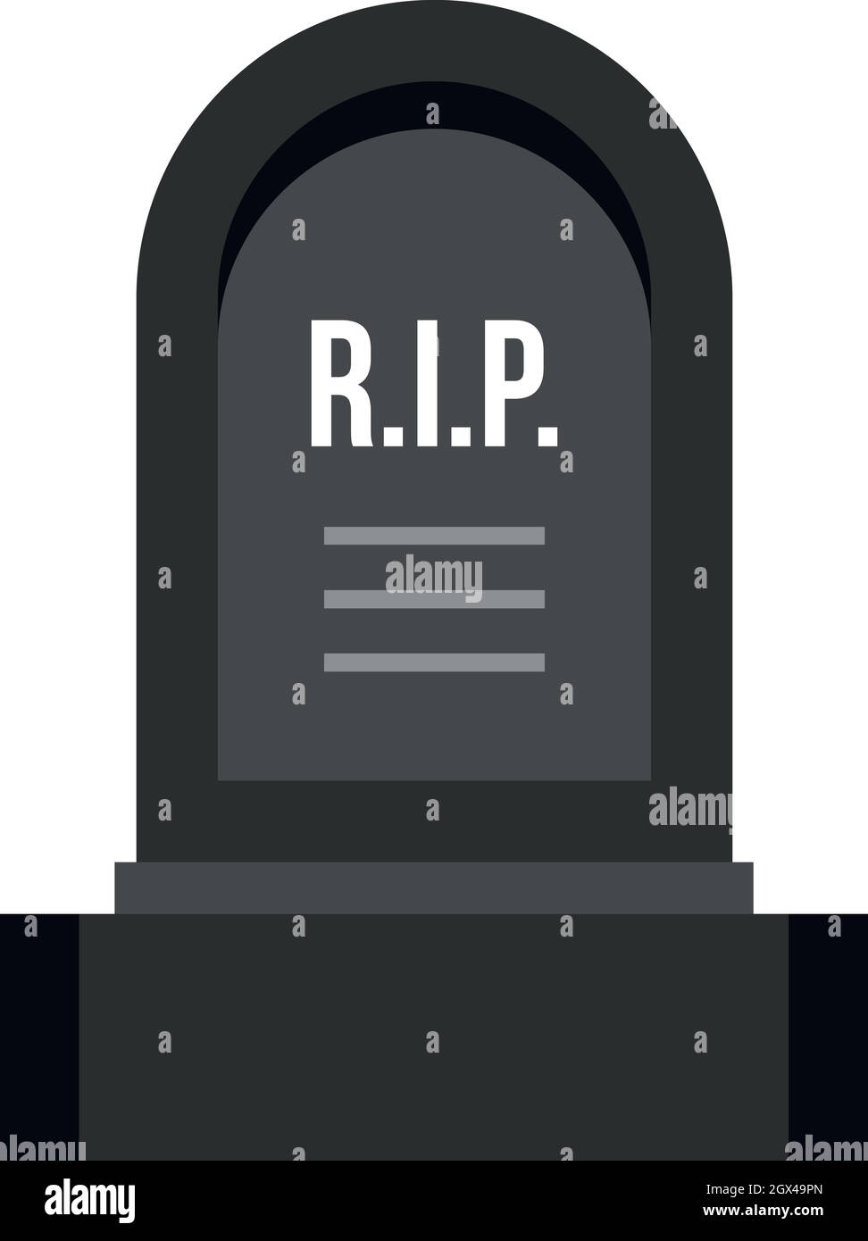 Headstone icon, flat style Stock Vector Image & Art - Alamy