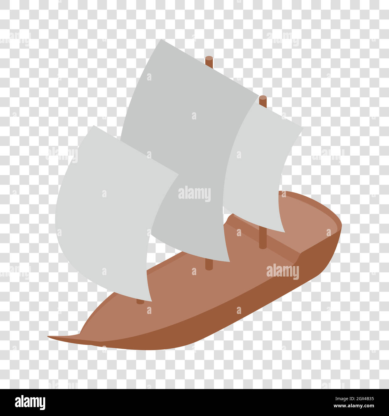 Yacht isometric icon Stock Vector