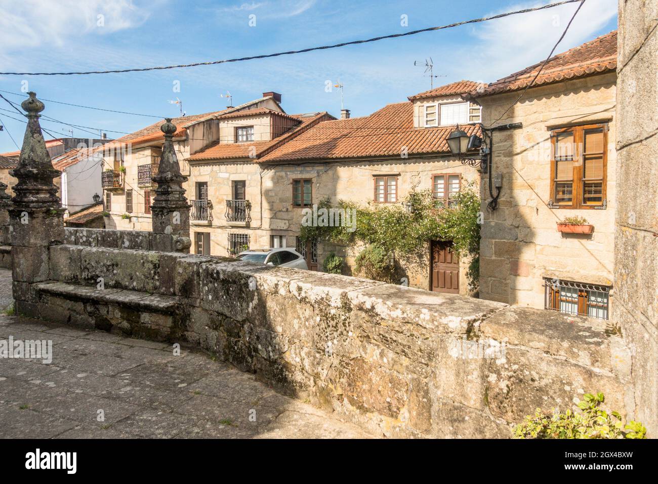 Cambados Spain. Old historic city centre, province of Pontevedra, Galicia, Spain. Stock Photo