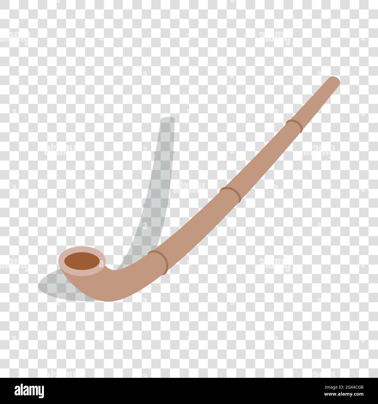 Wooden pipe isometric icon Stock Vector