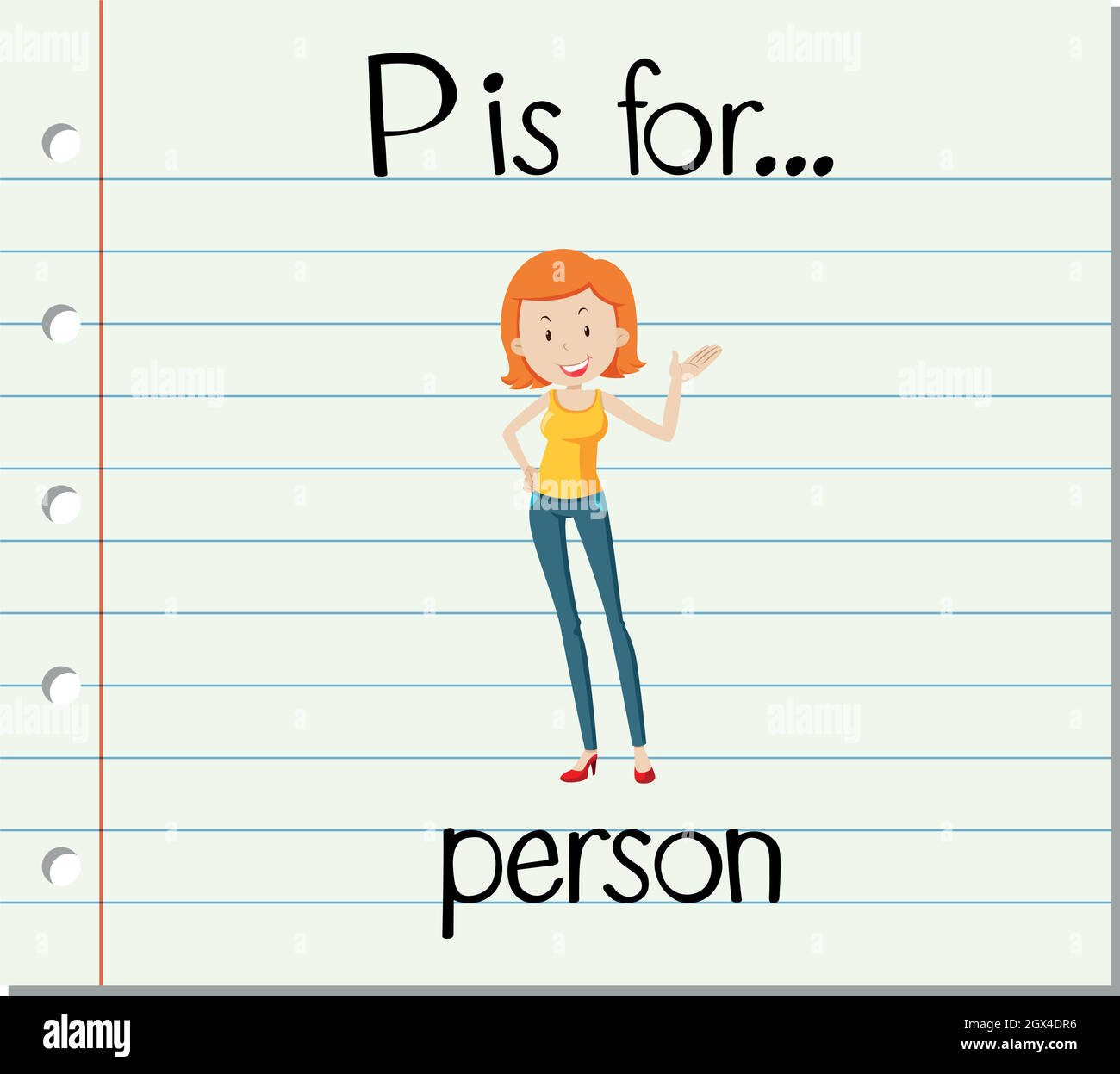 Flashcard letter P is for person Stock Vector Image & Art - Alamy
