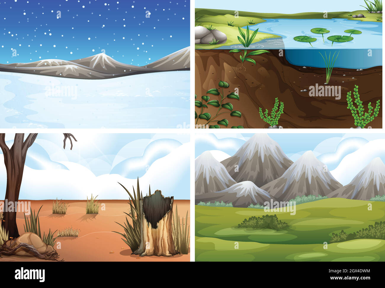 Set of nature background Stock Vector Image & Art - Alamy