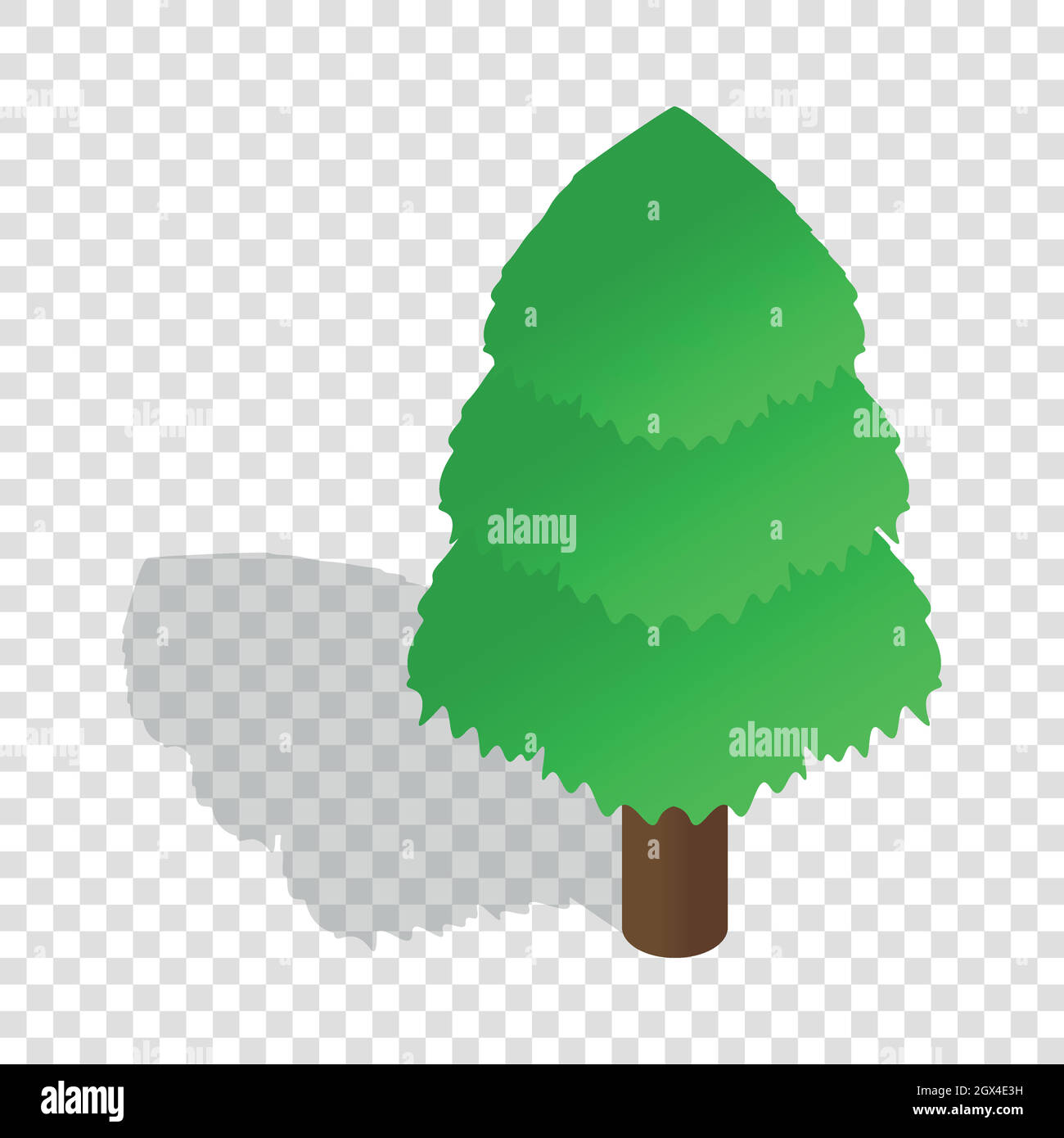 Spruce isometric icon Stock Vector